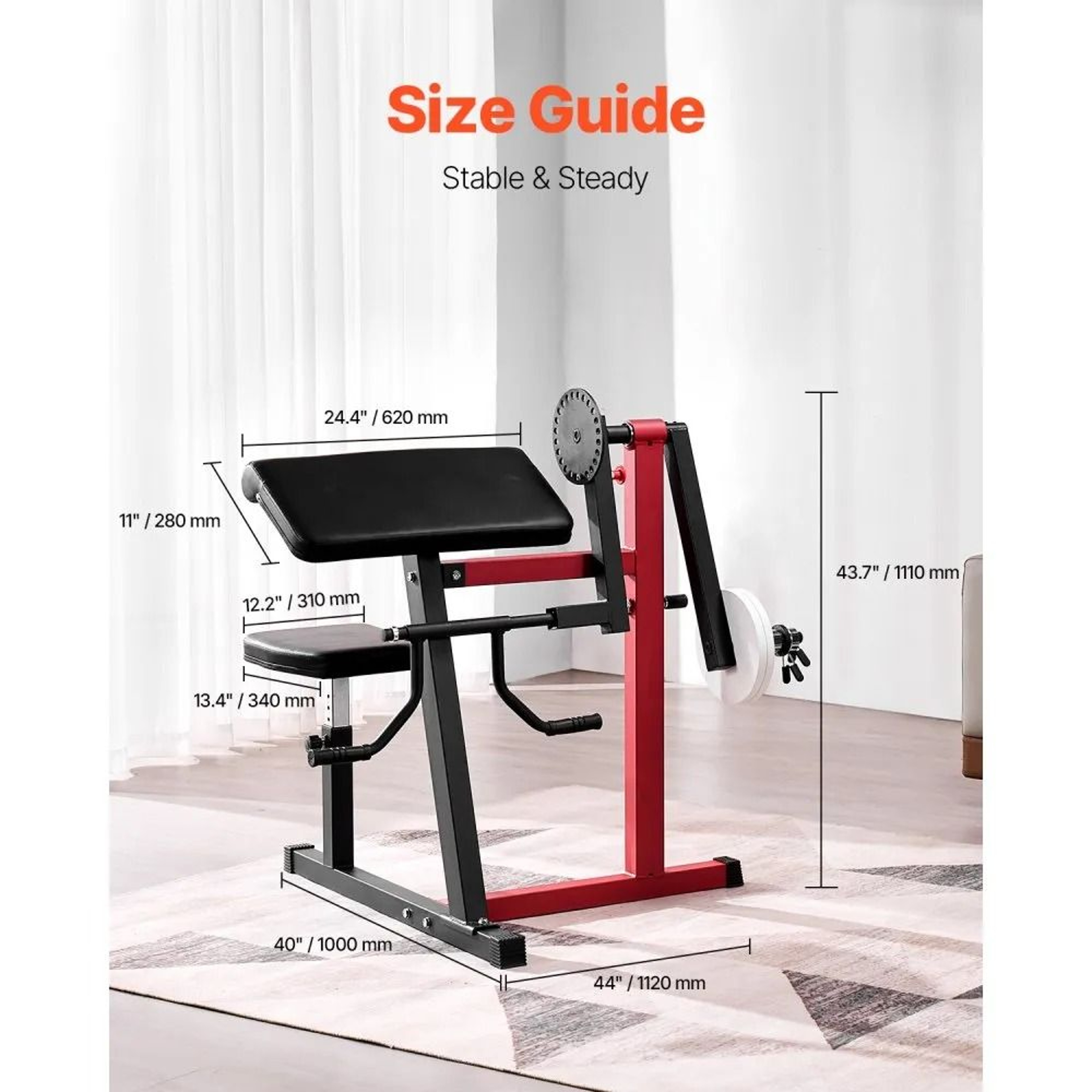 Preacher Curl Machine 2in1 Bicep Curl And Triceps Extension For Home Gym 7