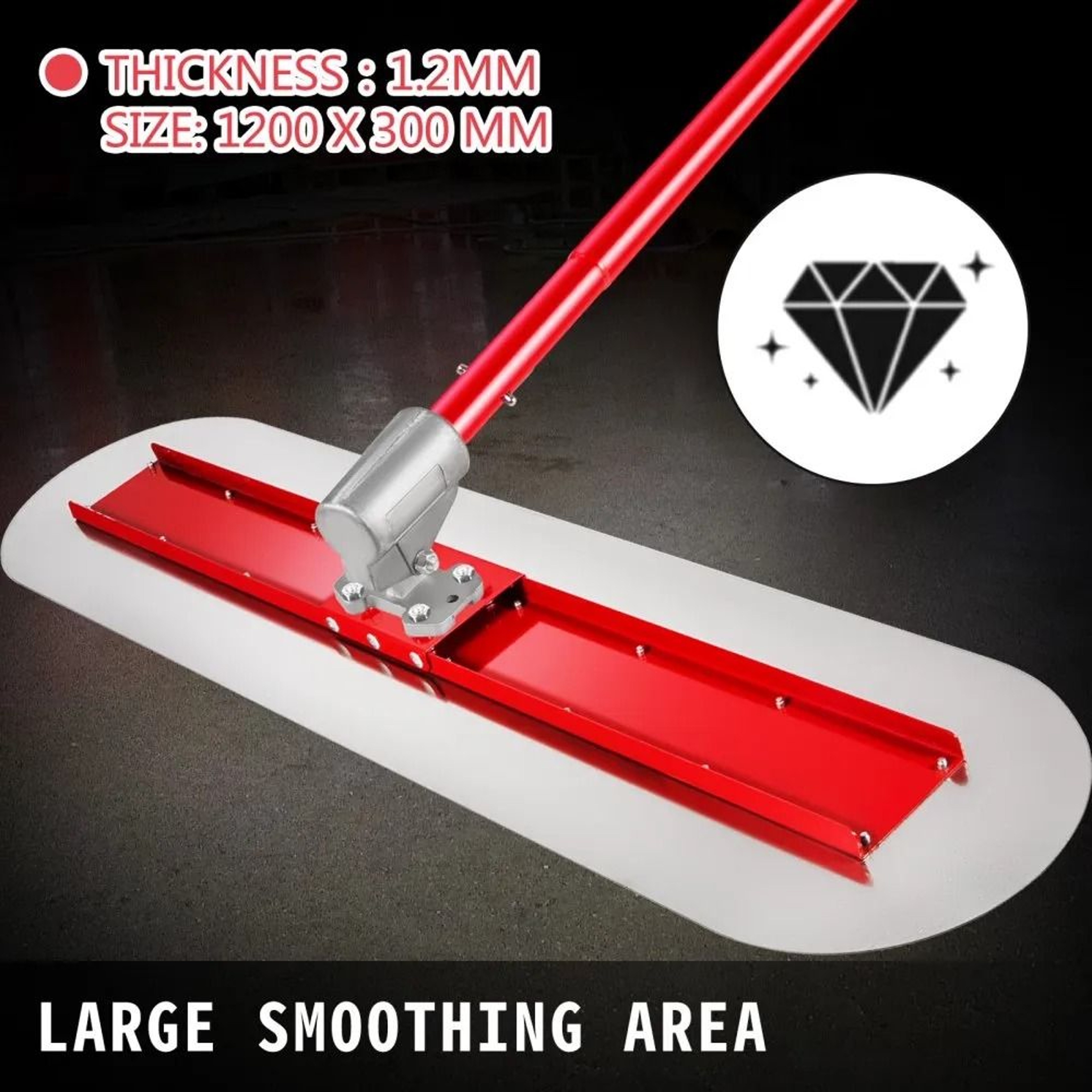 Concrete Bull Float Kit With Manganese Steel Blade And Adjustable Handle Bracket 5