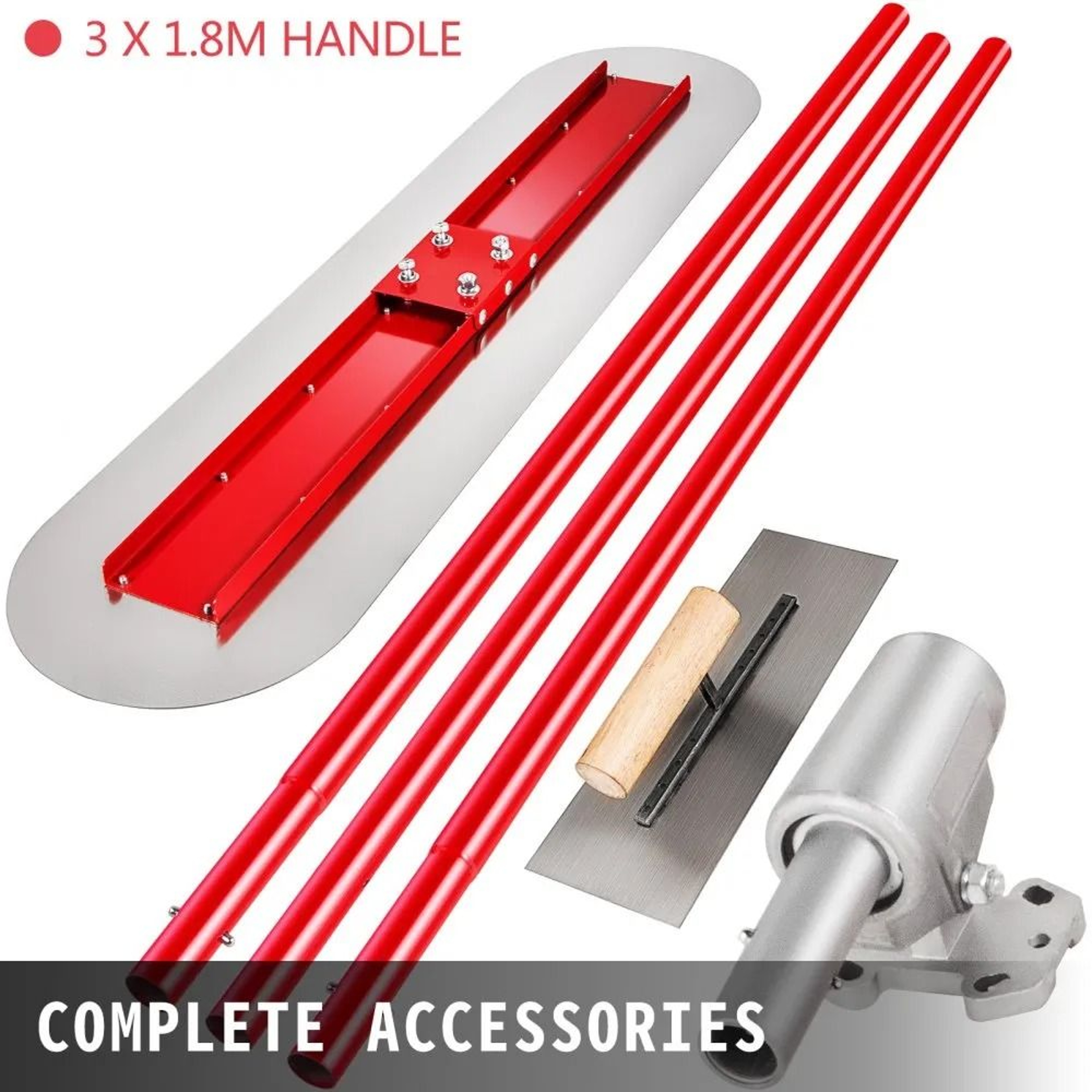 Concrete Bull Float Kit With Manganese Steel Blade And Adjustable Handle Bracket 2
