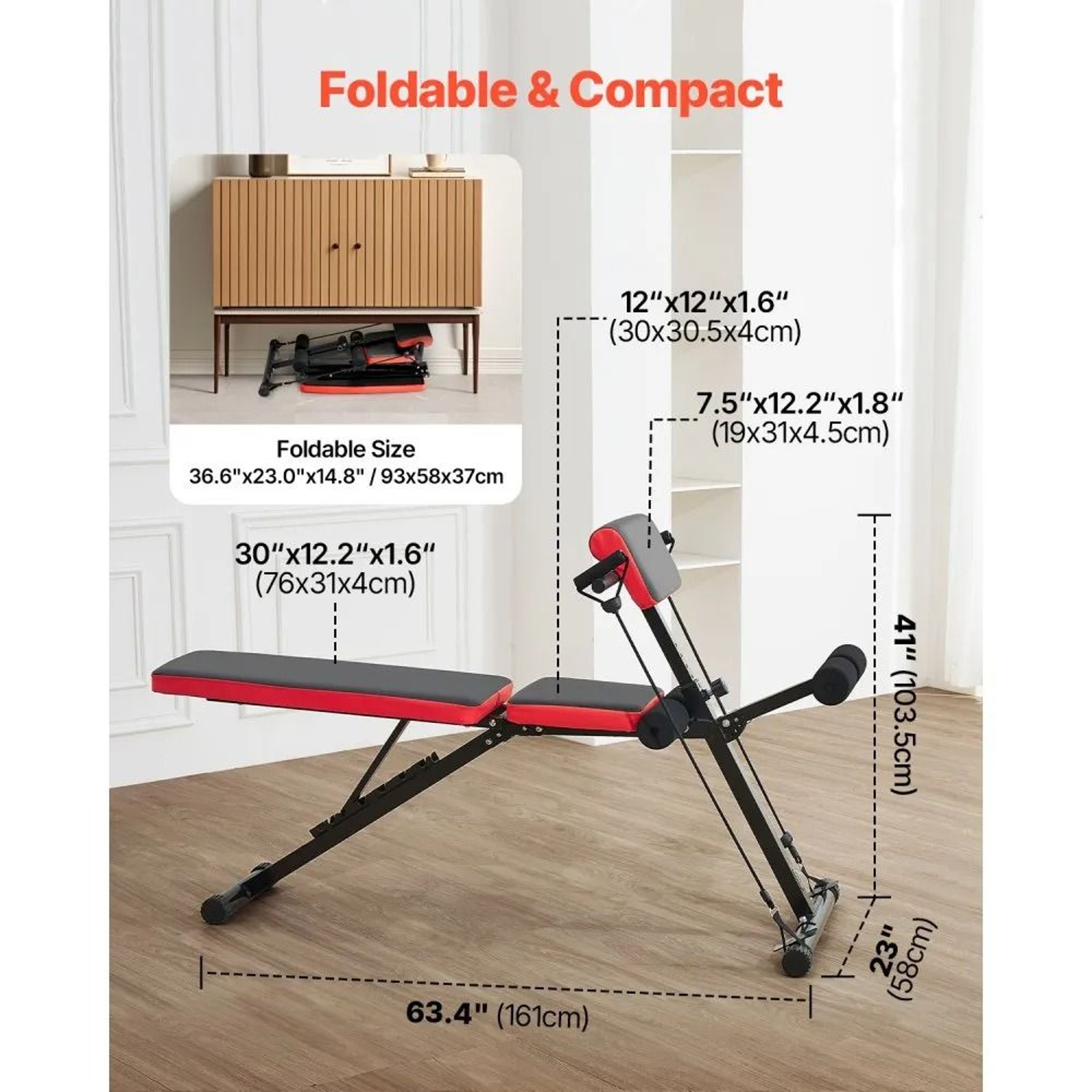 Adjustable Weight Bench Foldable Roman Chair For Back And Core Workouts 770 Lb Capacity 5