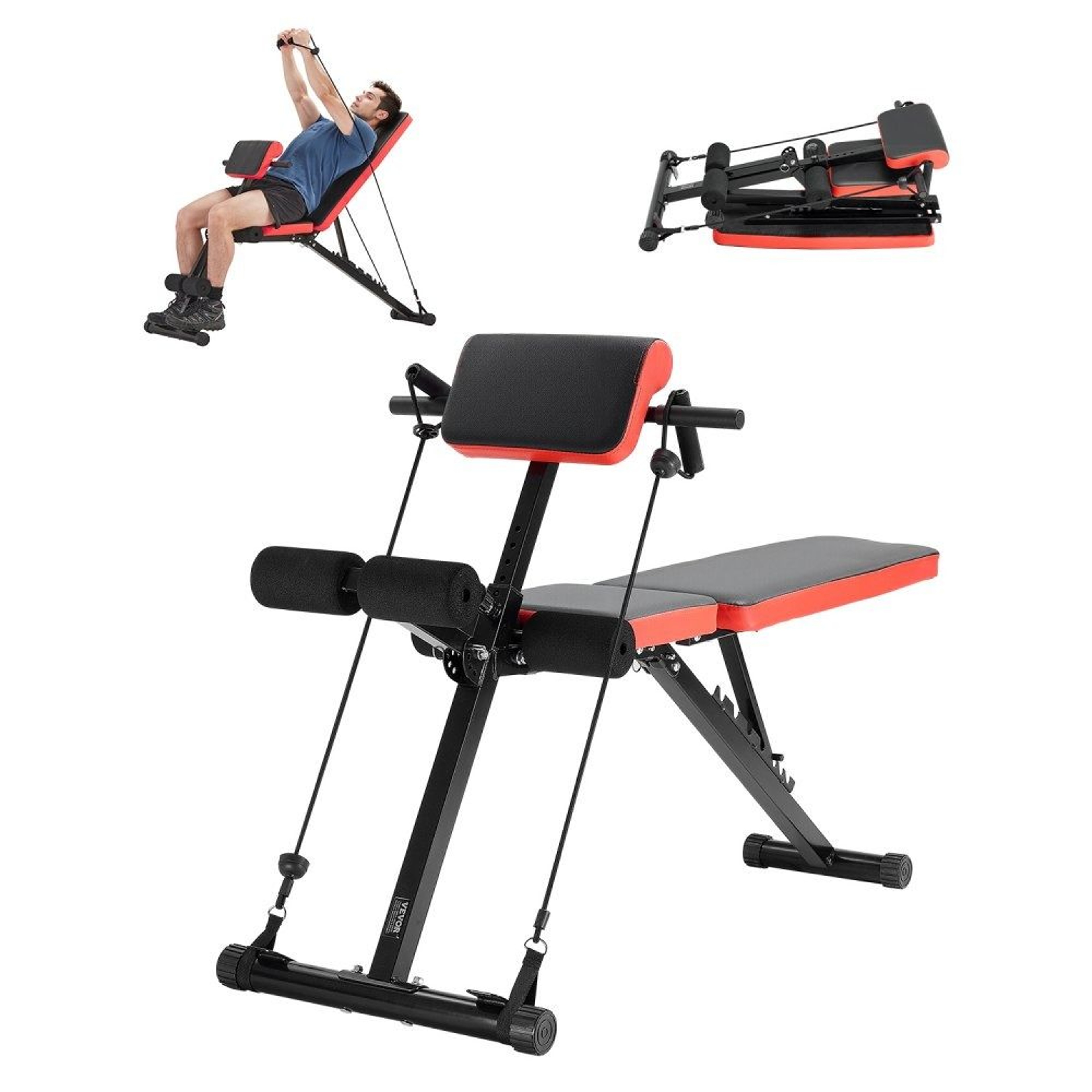 Adjustable Weight Bench Foldable Roman Chair For Back And Core Workouts 770 Lb Capacity 0