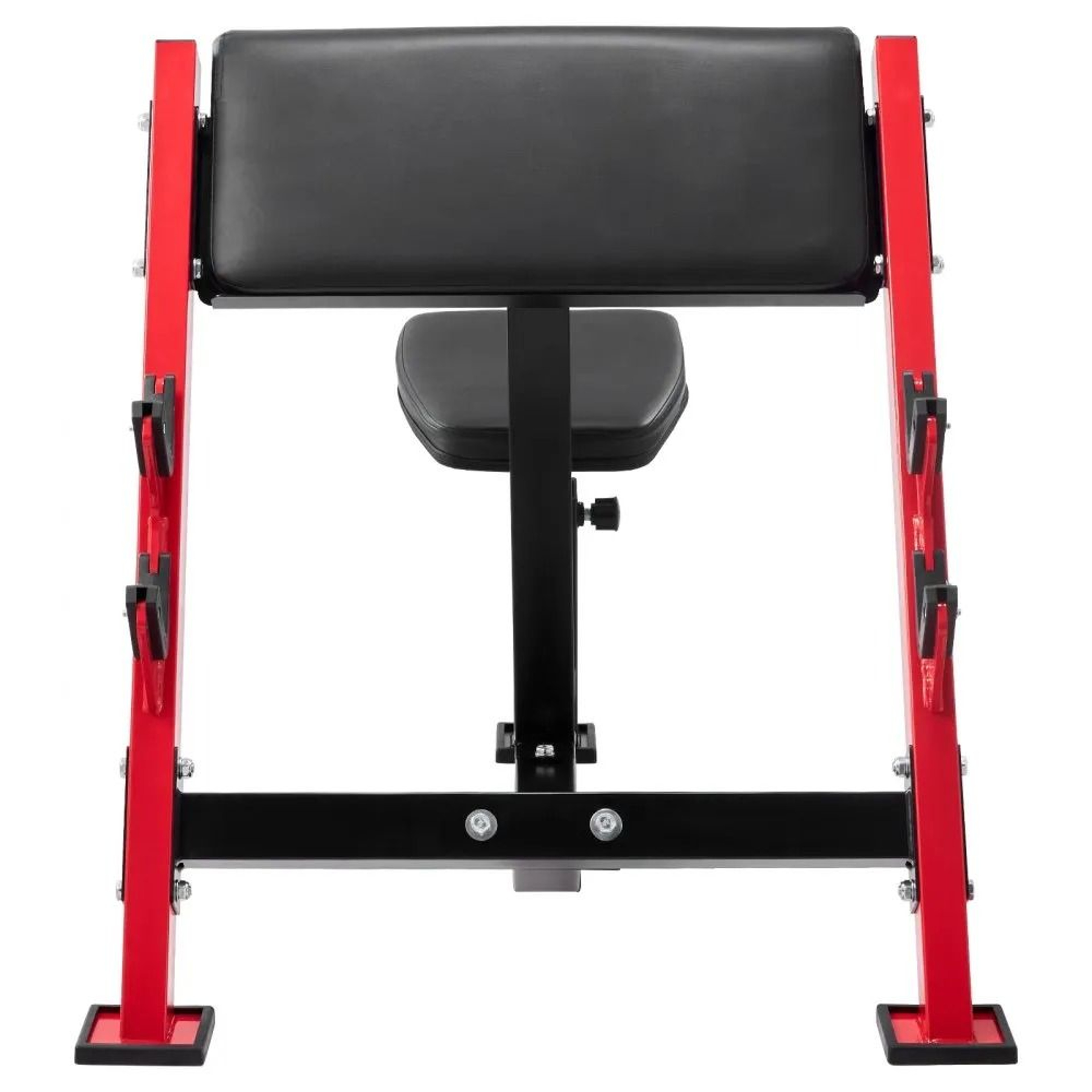 Preacher Curl Bench With Adjustable Seat And Barbell Holders For Bicep Training 8