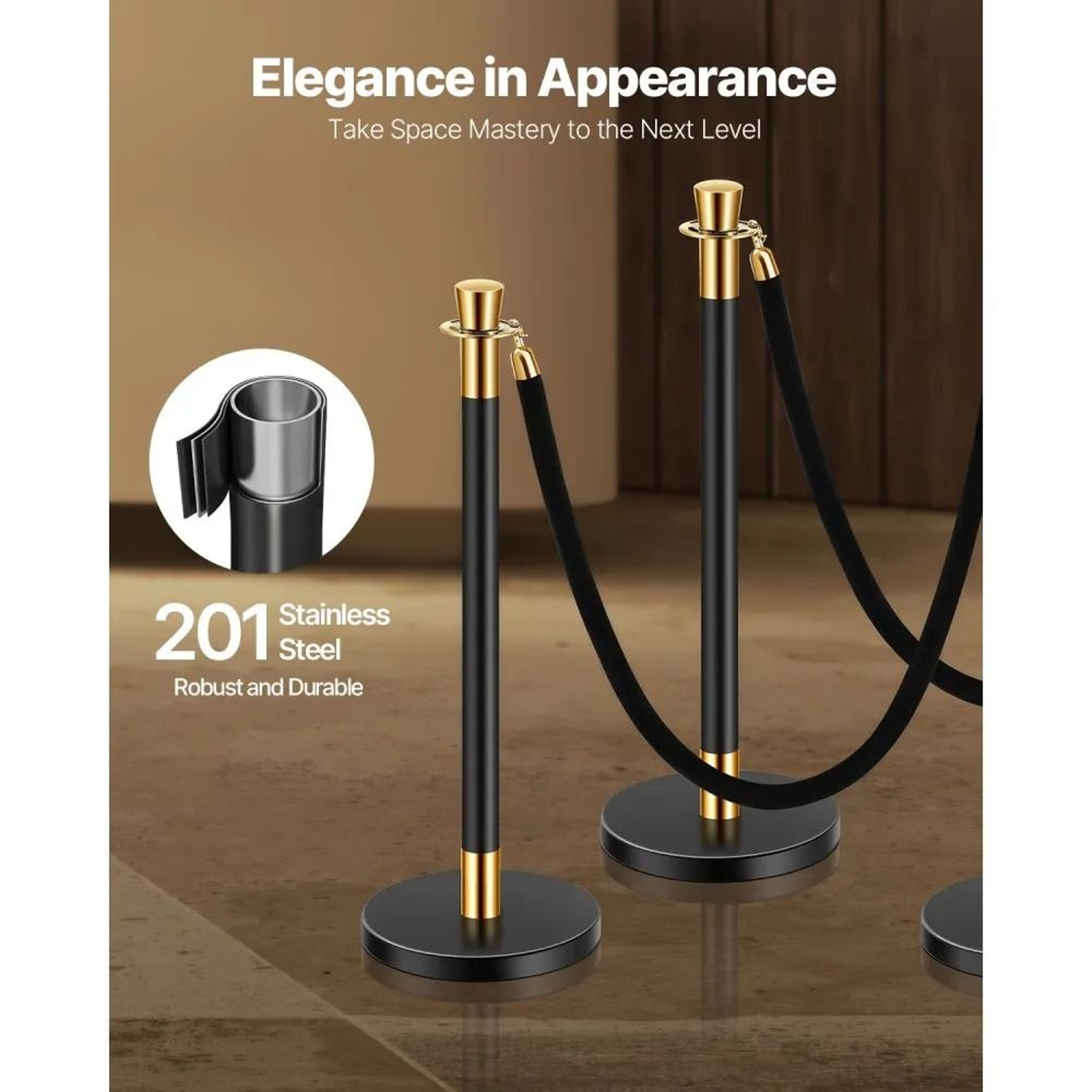 Stanchions And Velvet Ropes Crowd Control Barriers With Stainless Steel Posts And Fillable Bases 1