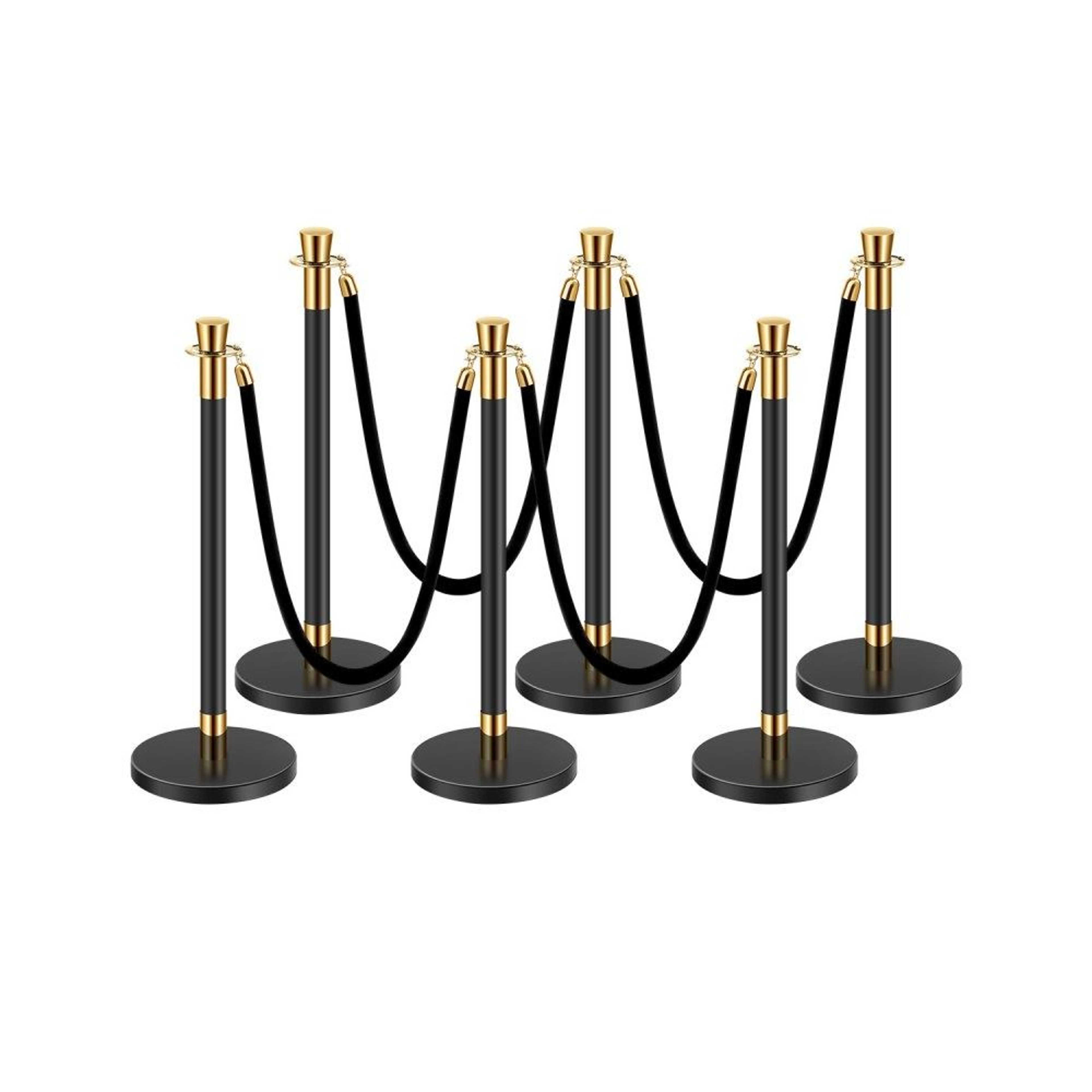 Stanchions And Velvet Ropes Crowd Control Barriers With Stainless Steel Posts And Fillable Bases 0