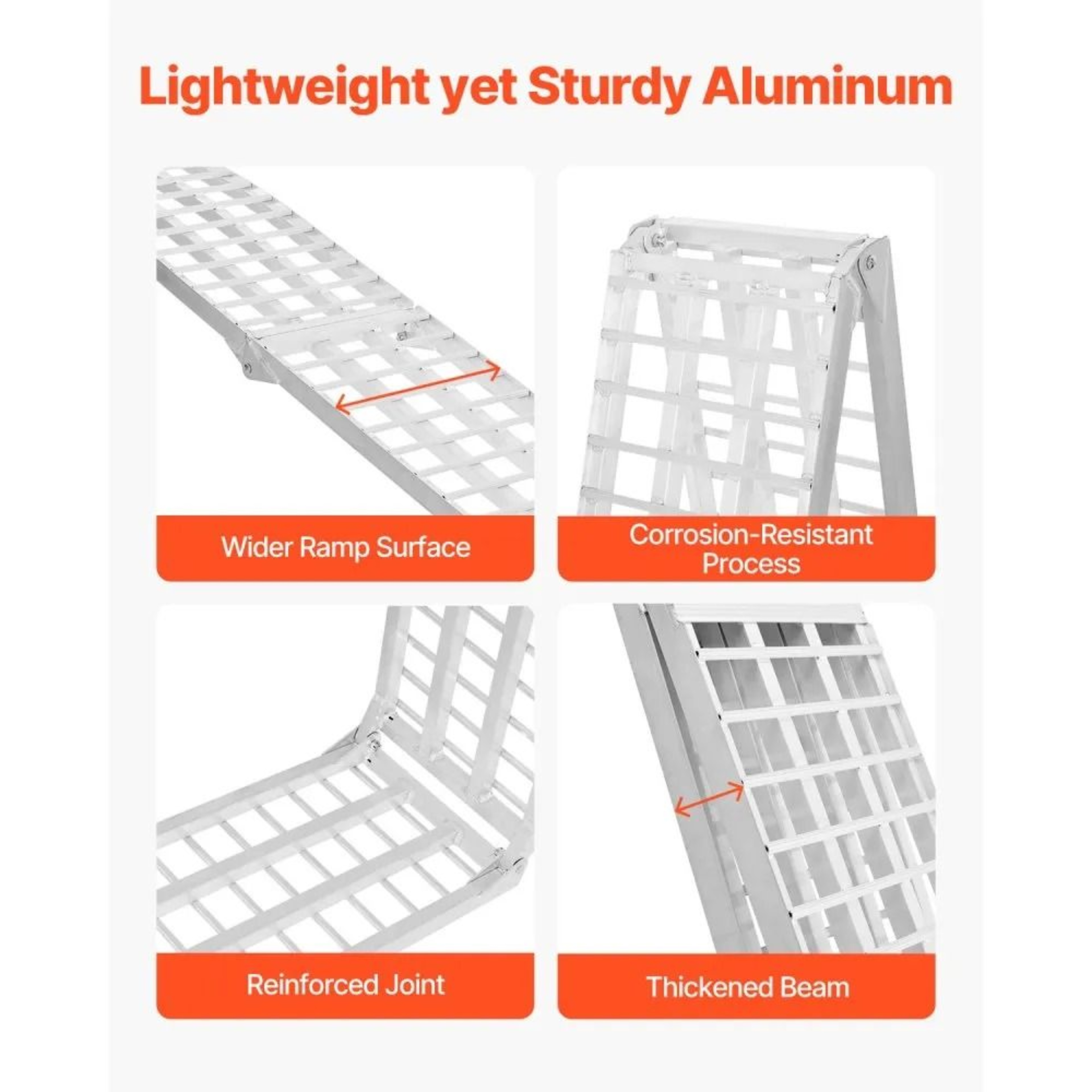 Aluminum Loading Ramps 2Pack With 2000 Lb Capacity And Folding Design 5