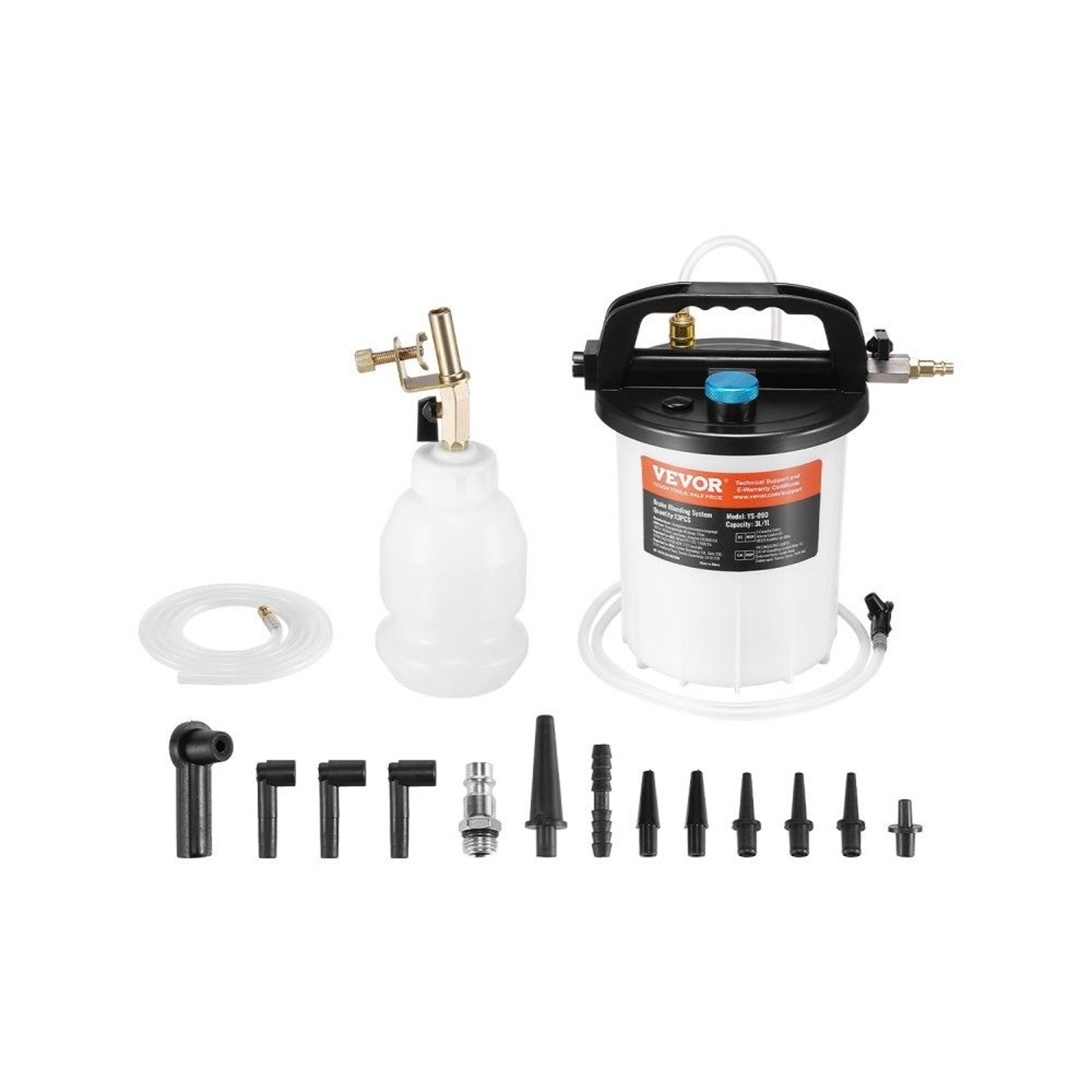 Brake Bleeder Kit With 3L Fluid Extractor And 1L Refill Bottle 0