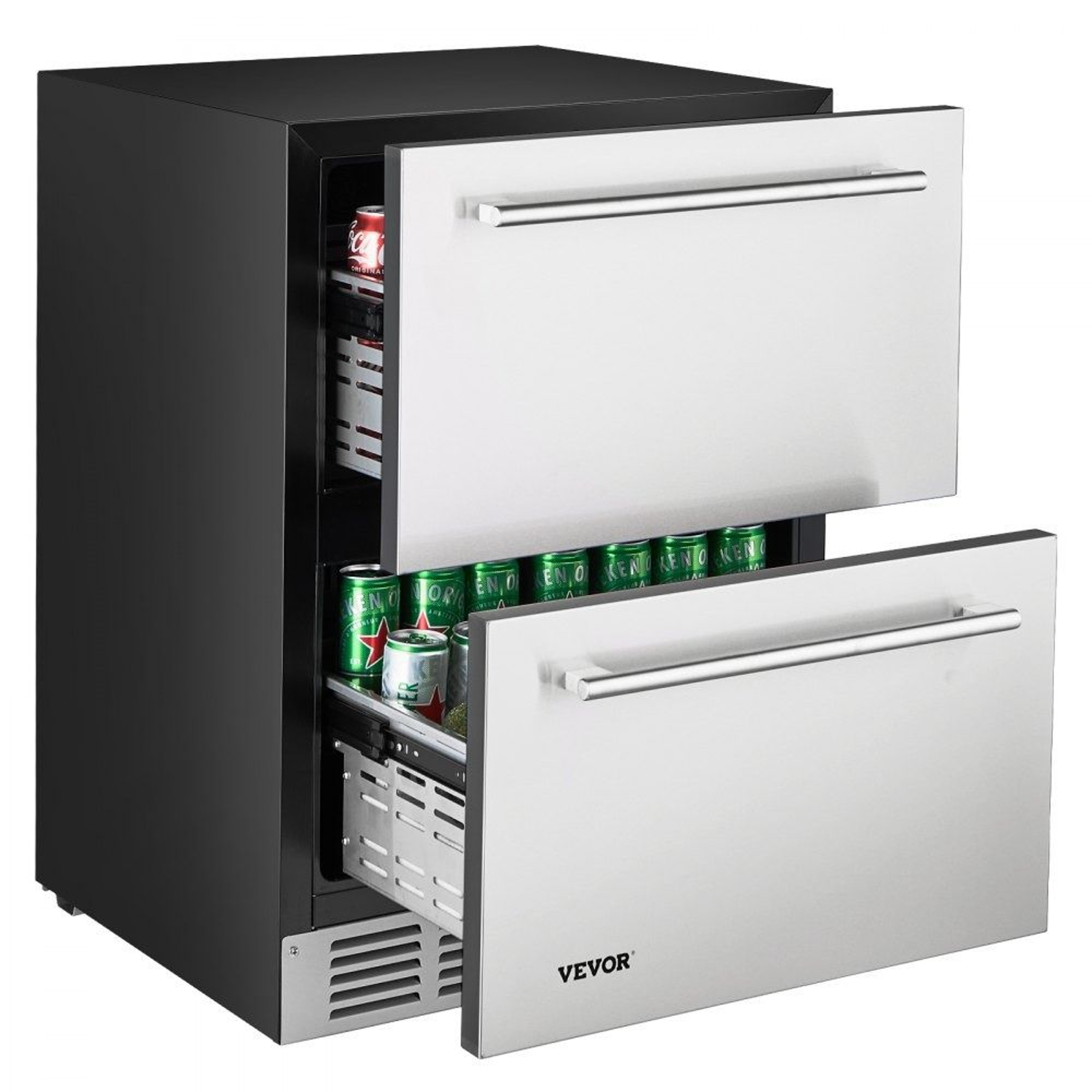 24 Inch Under Counter Drawer Refrigerator With Dual Drawers And Temperature Control 0