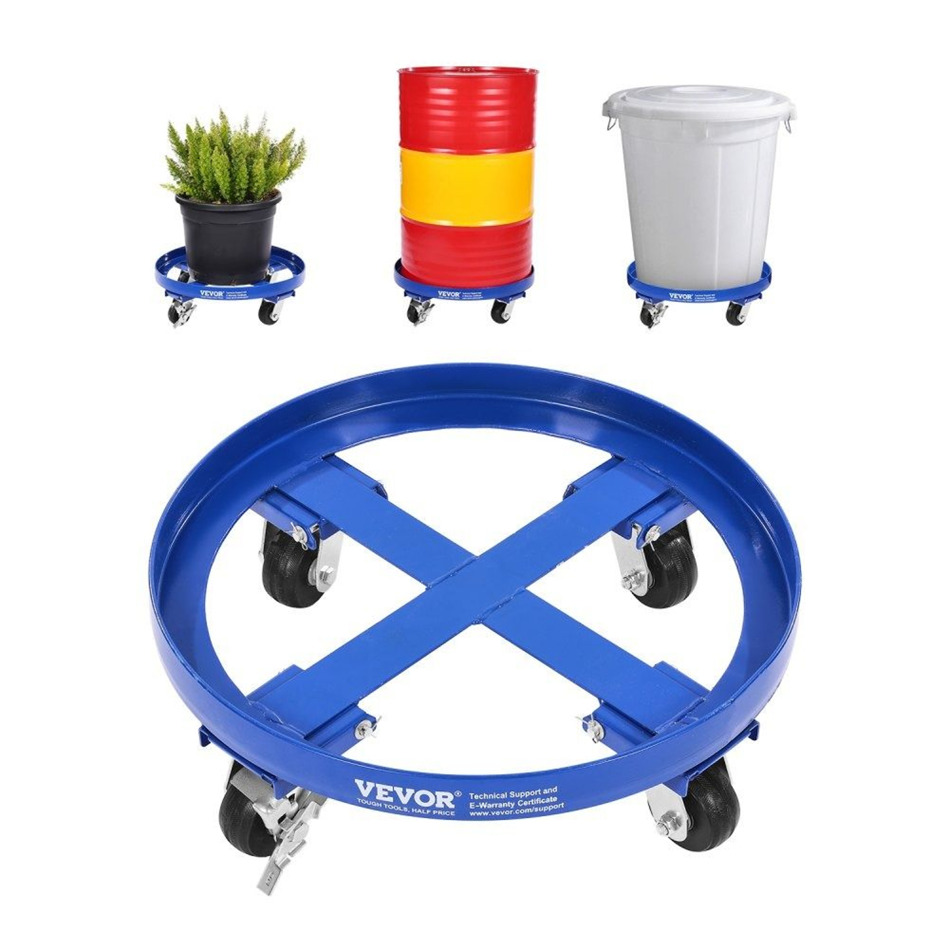 55 Gallon Drum Dolly With 2000 Lb Capacity And 4 Swivel Casters 0
