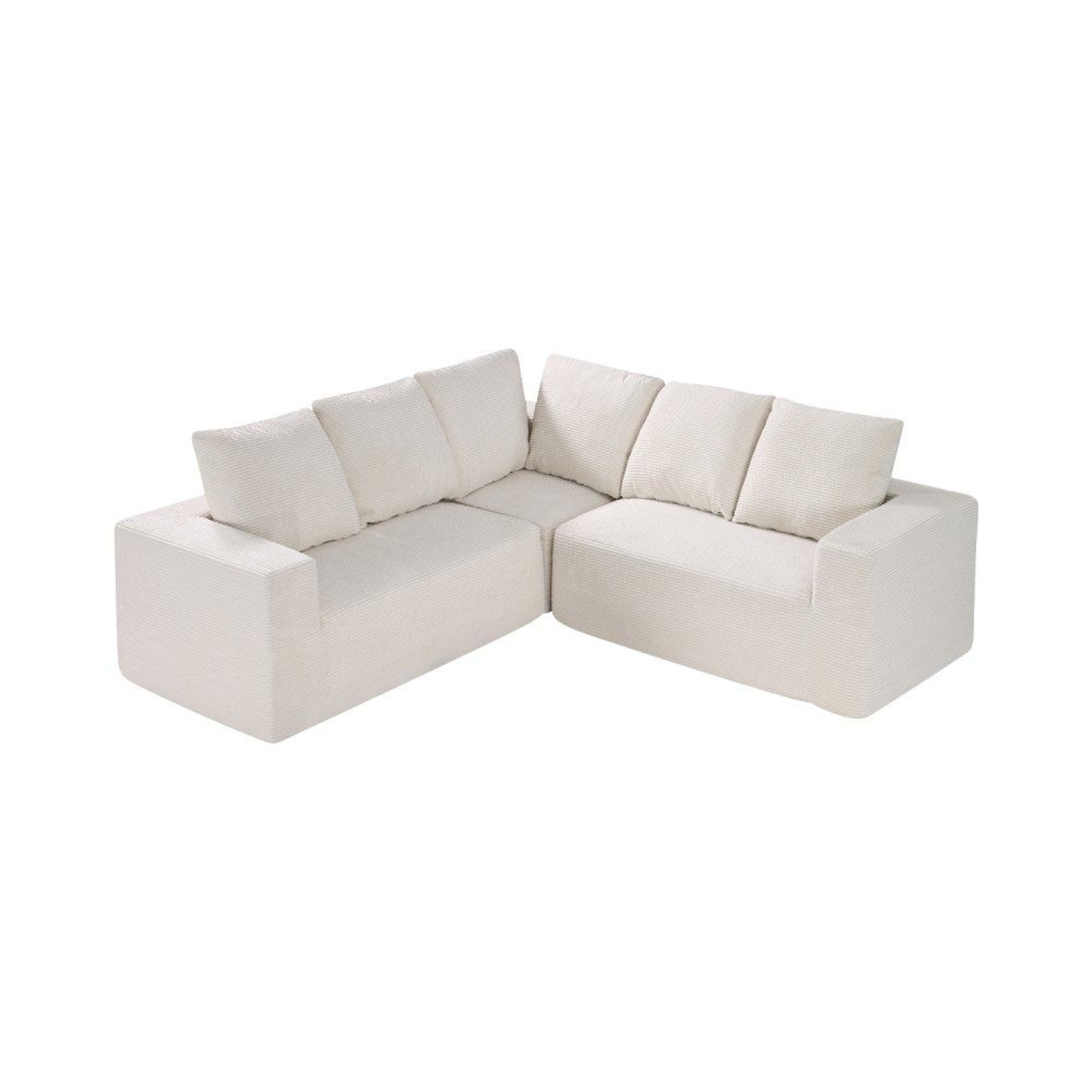 Modular Sectional Sofa L Shaped Corduroy Cloud Couch With Deep Seating 0