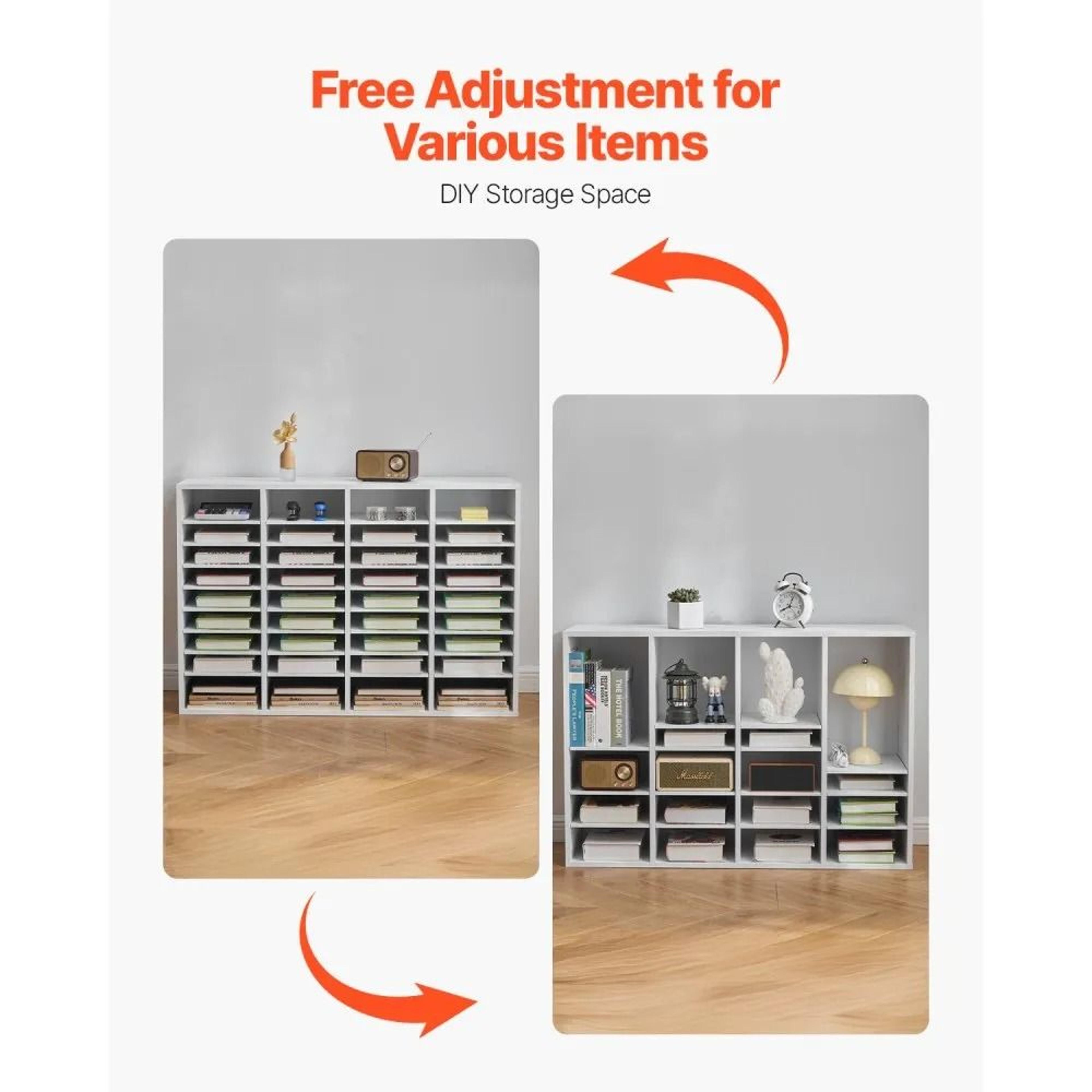 Literature Organizer With 36 Compartments And Adjustable Shelves 4