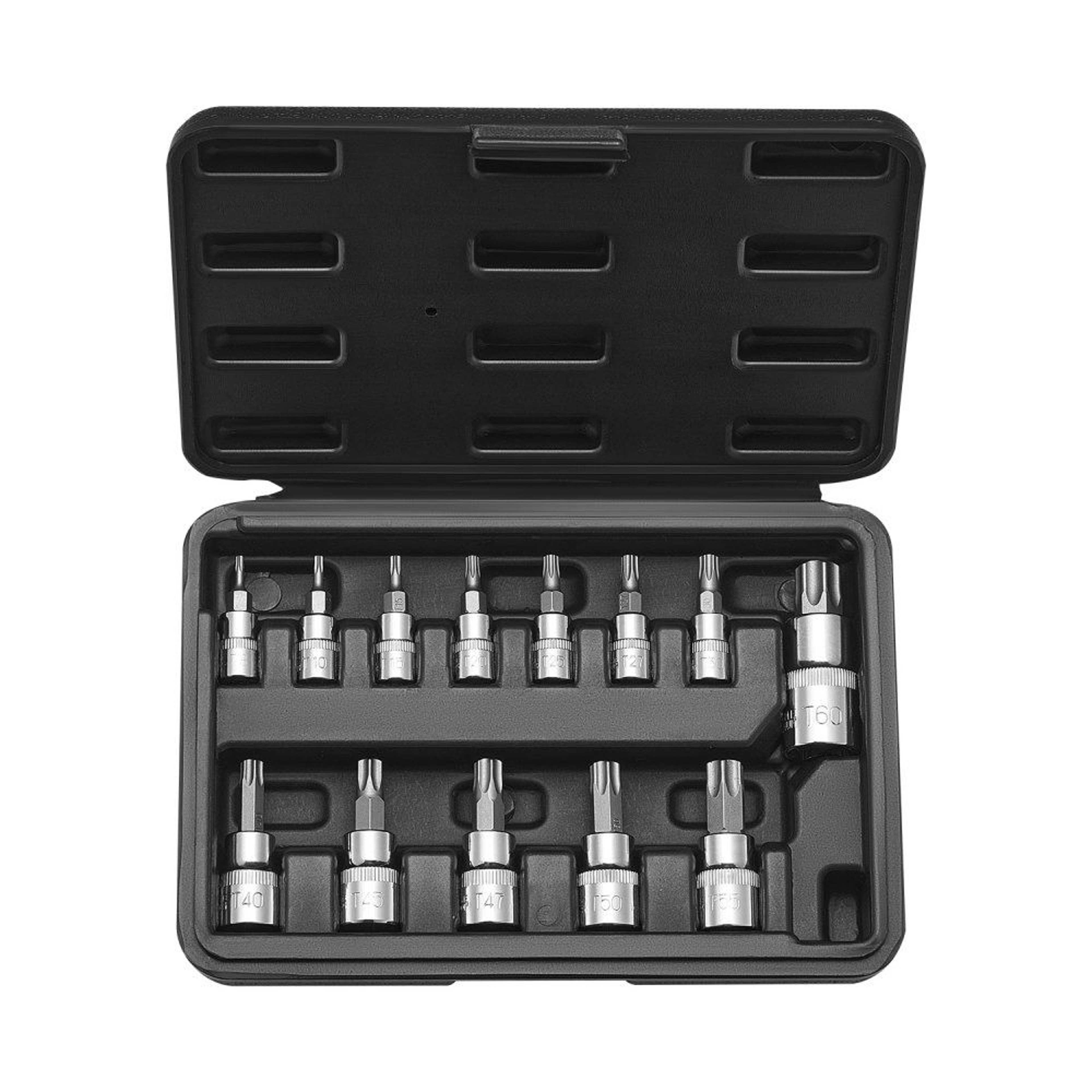Torx Bit Socket Set 13Piece T8T60 Star Socket Bits With Storage Case 0
