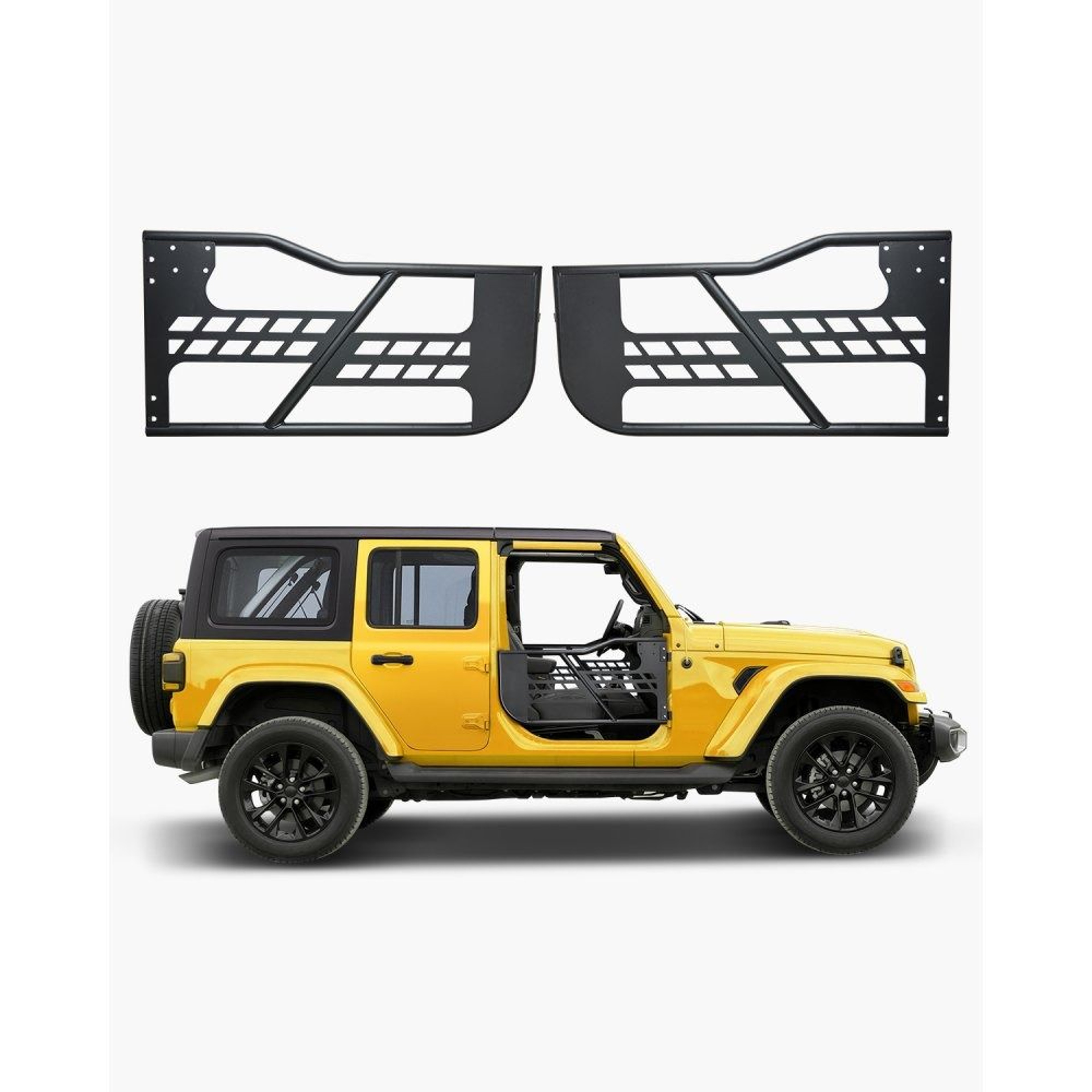 Jeep Tube Doors For 20072018 Wrangler JK 2Door With HeavyDuty Steel Frame And OE Latches 0