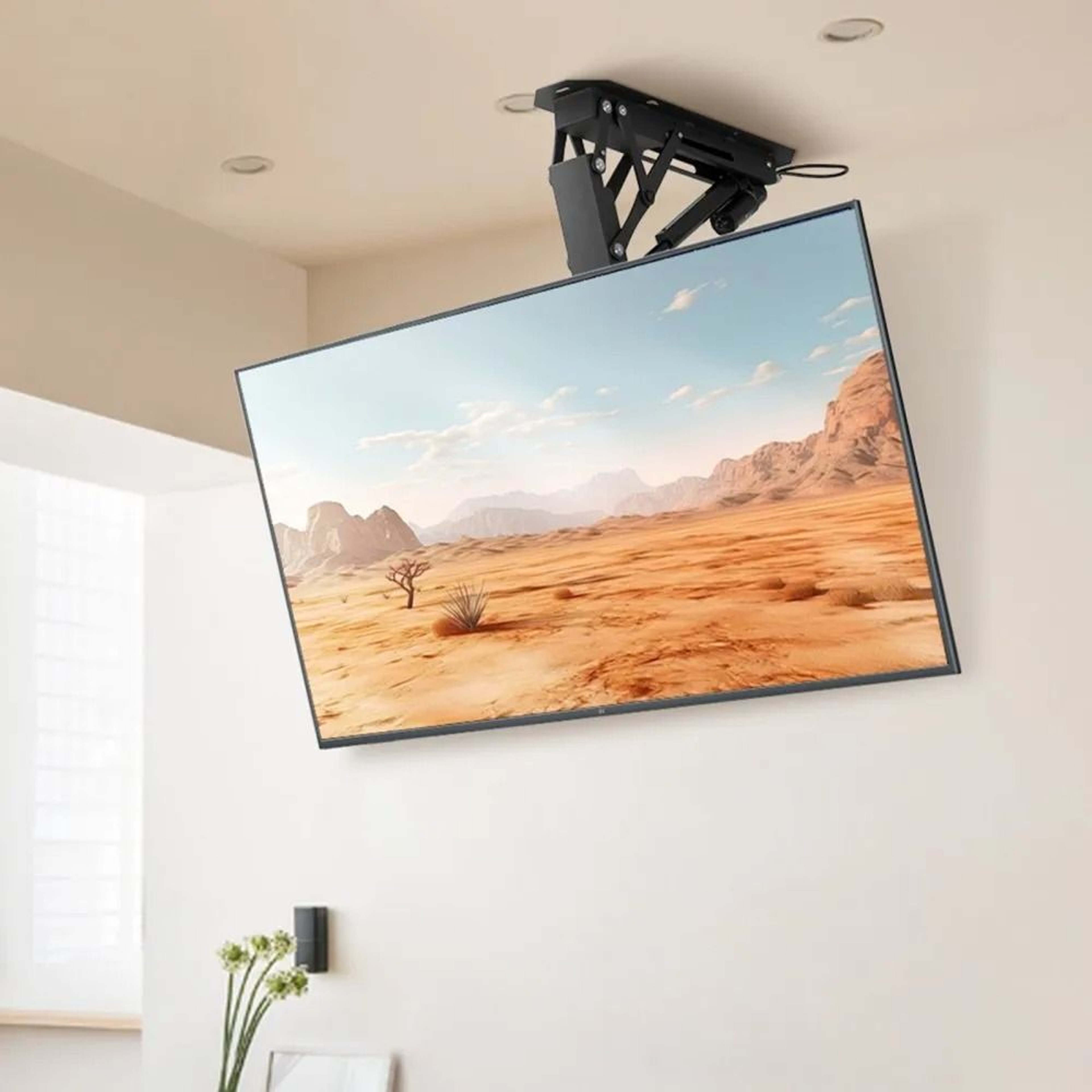 Motorized Ceiling TV Mount For 3270 Inch TVs With Remote Control And Adjustable Height 5