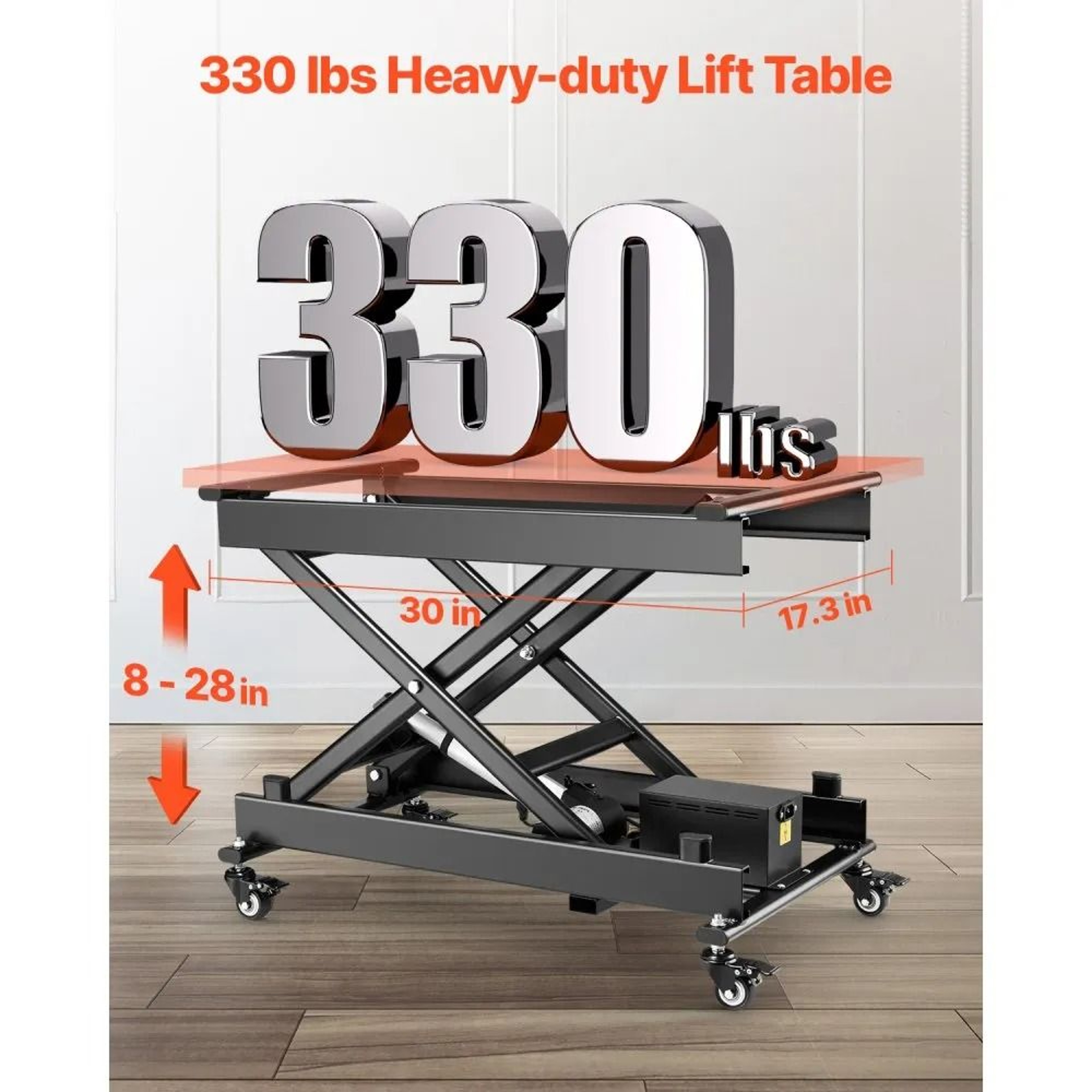 Electric Scissor Lift Table With 330 Lb Capacity And Adjustable Height 1