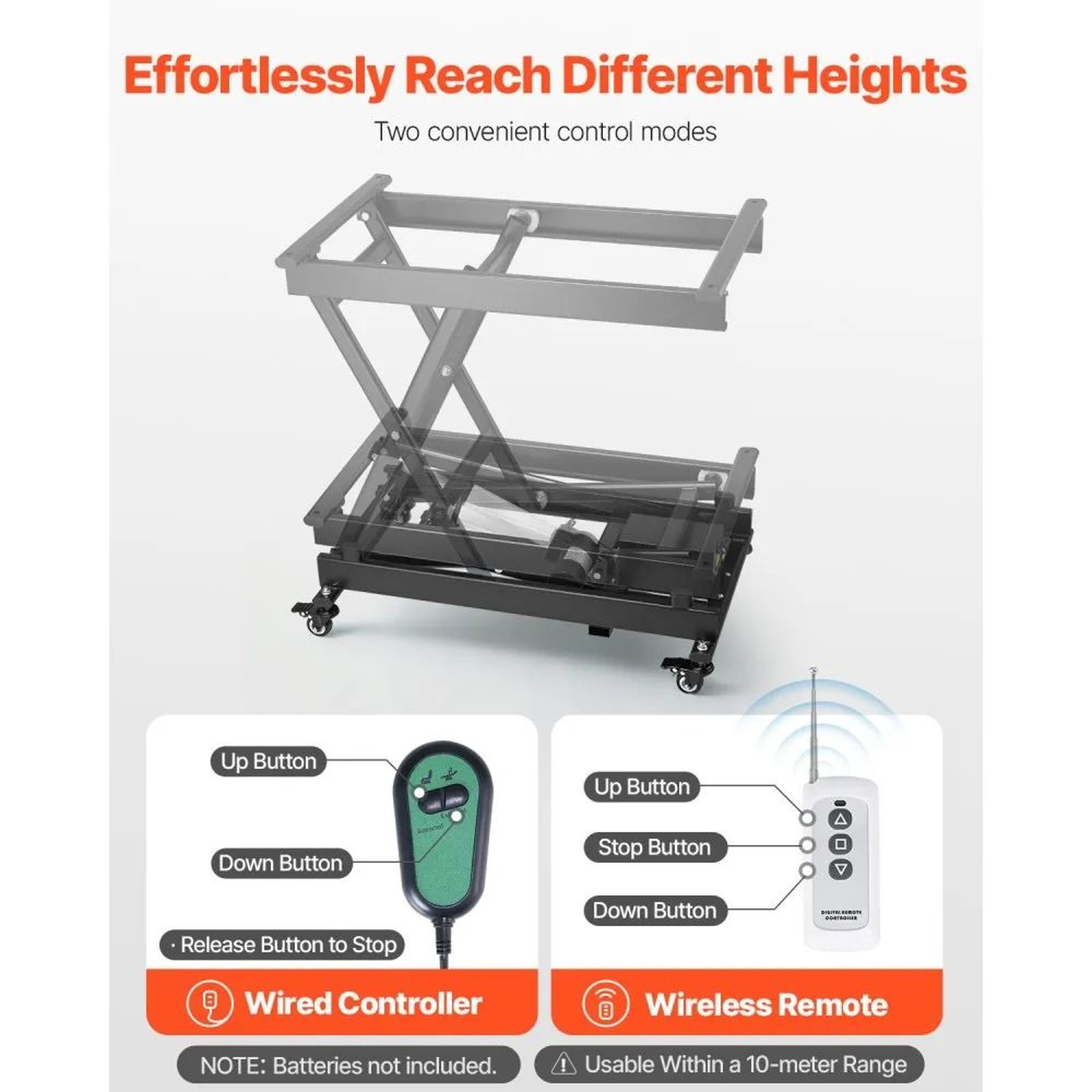 Electric Scissor Lift Table With 330 Lb Capacity And Adjustable Height 5