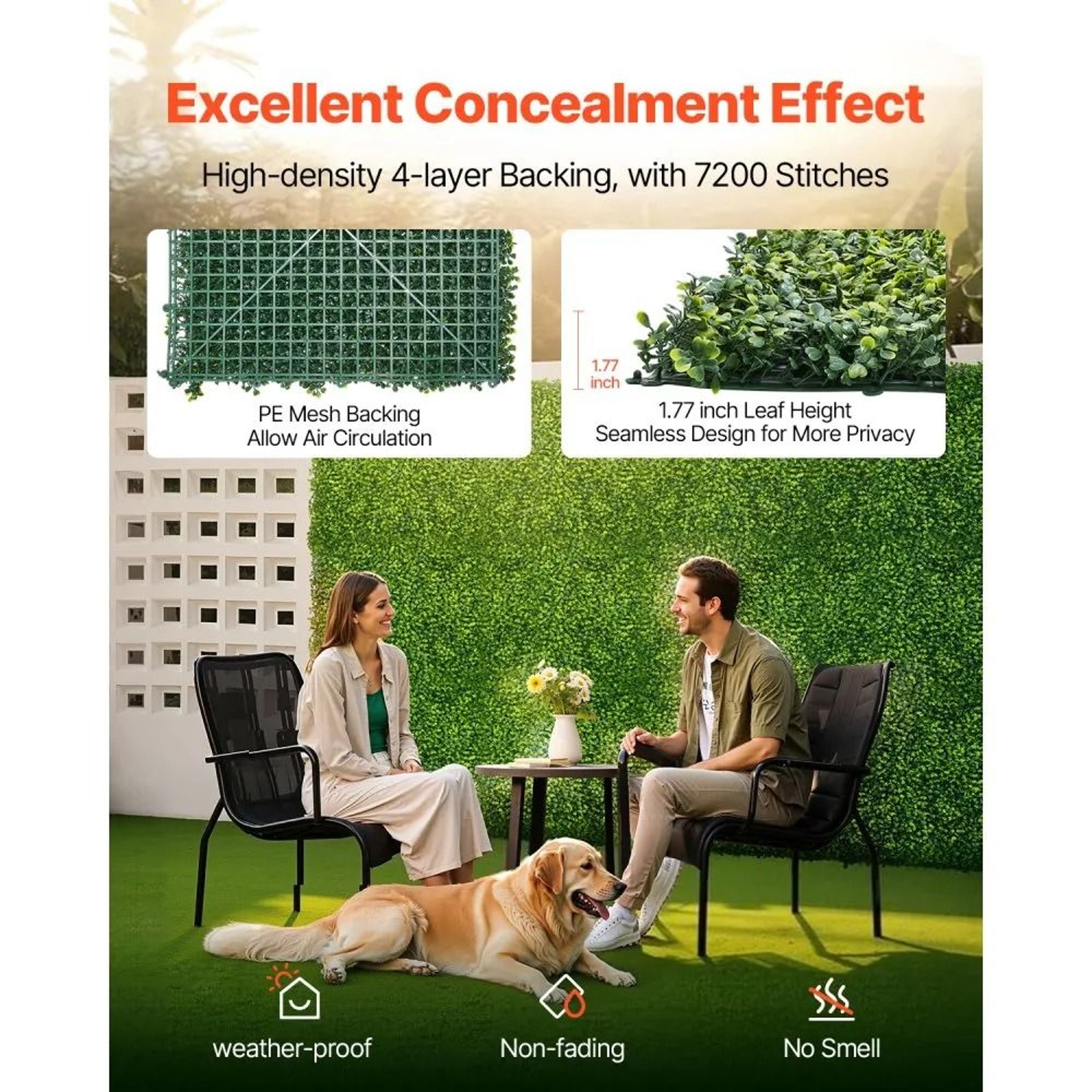 Artificial Grass Wall Panels Green Milan Grass Privacy Hedge Screen For Indoor And Outdoor Decor 4