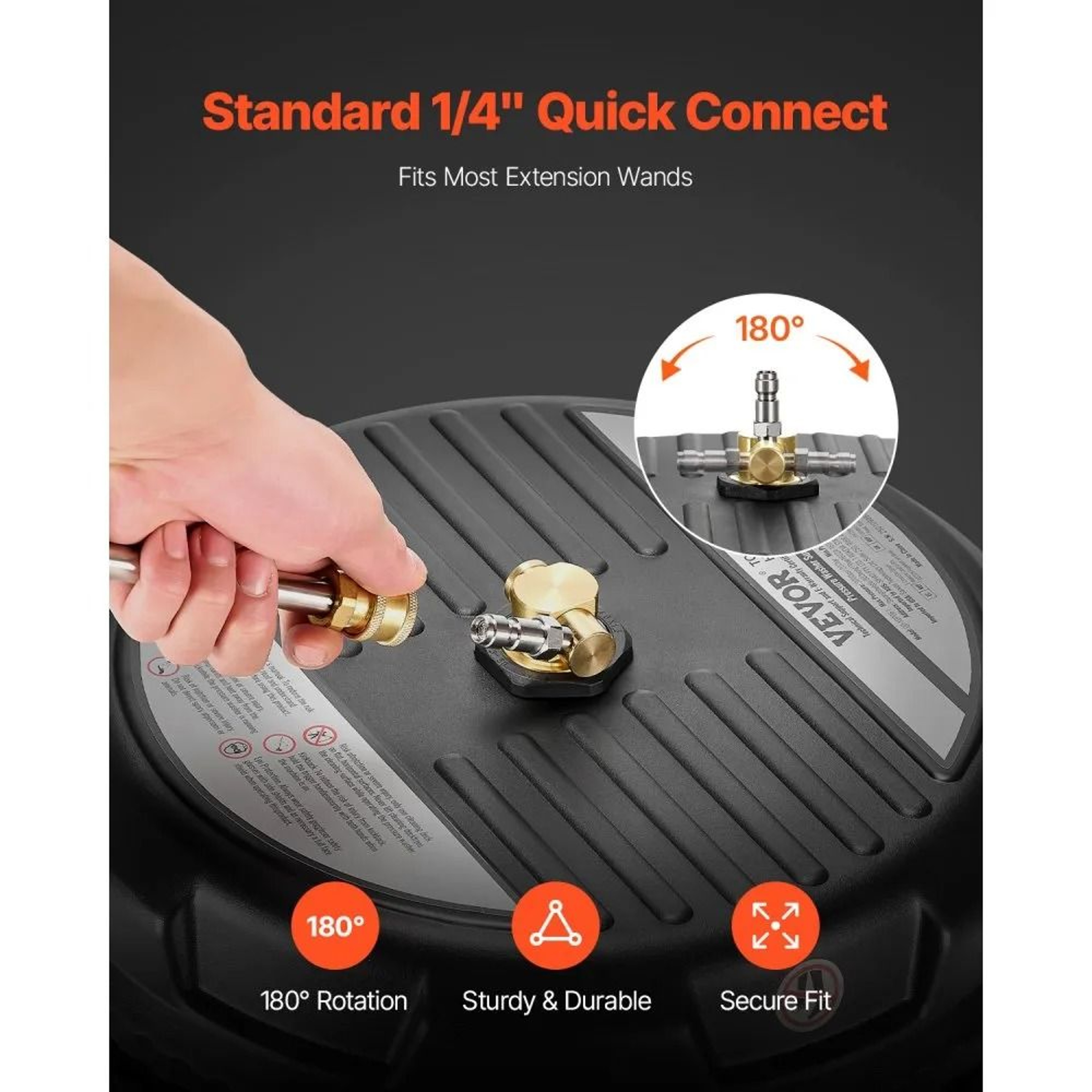 15Inch Pressure Washer Surface Cleaner With 4000 PSI Max Pressure 2