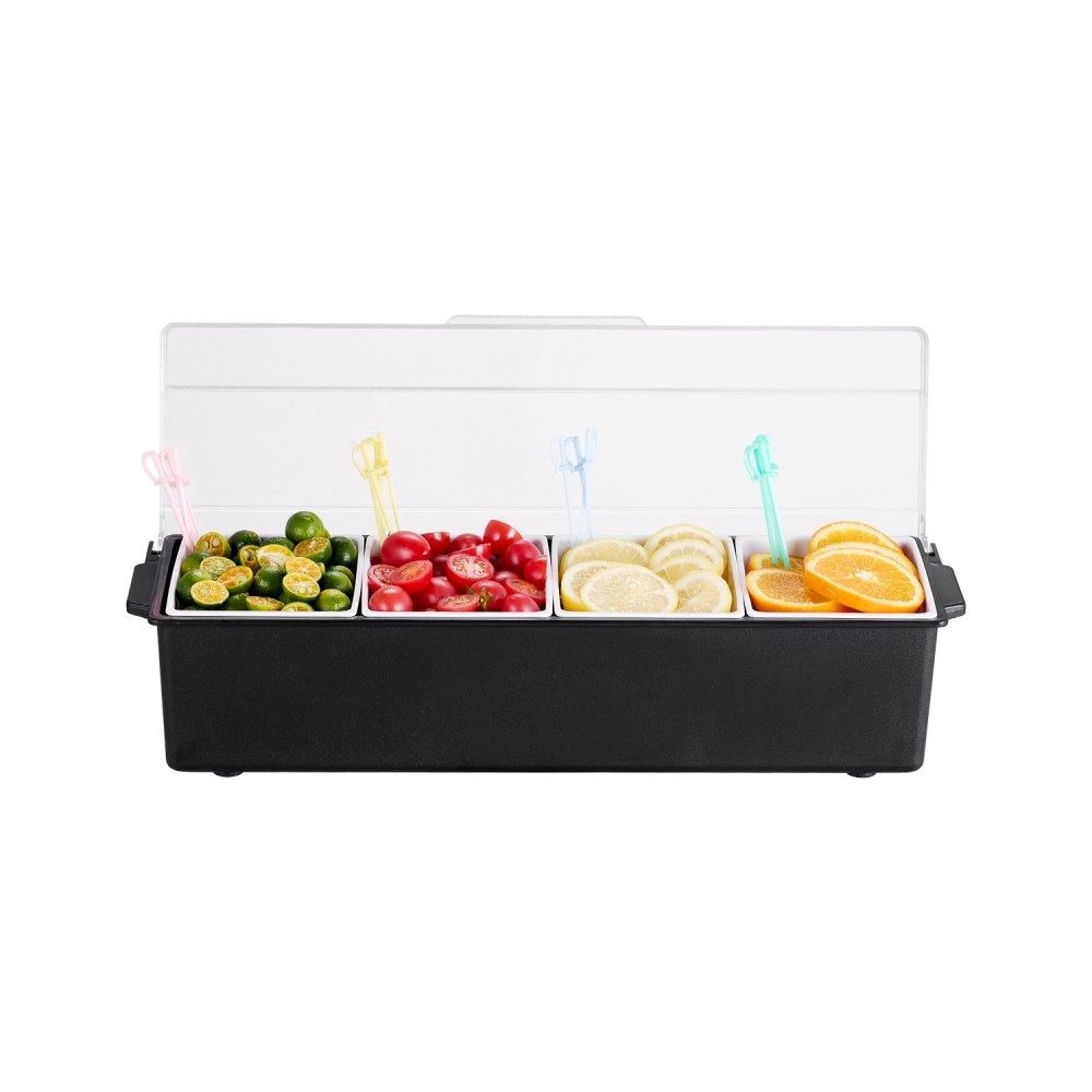 Chilled Condiment Server With 4 Removable Compartments And Ice Cooling Base 0