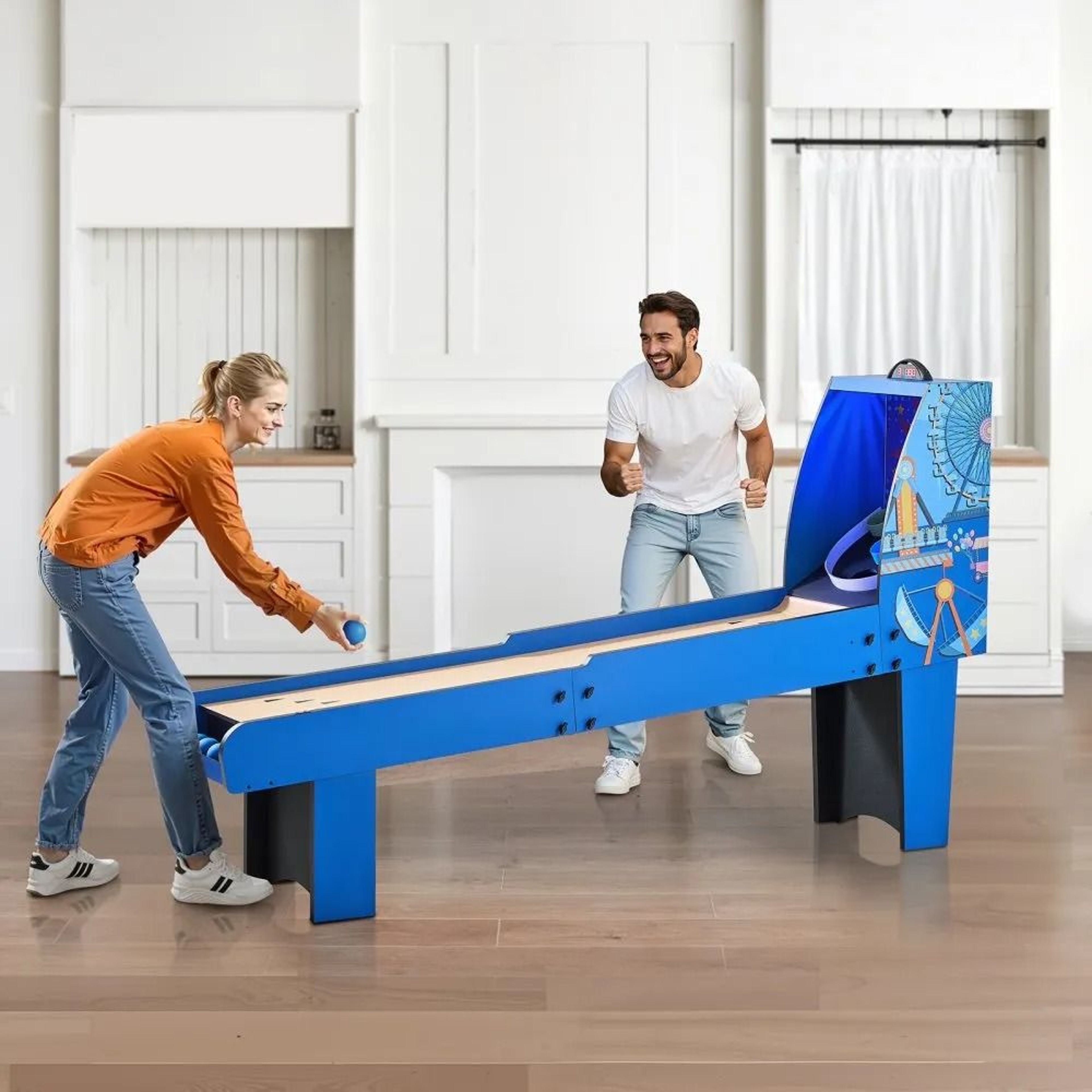 8 Ft Roll And Score Arcade Game Table With Electronic Scorer And Automatic Ball Return 5