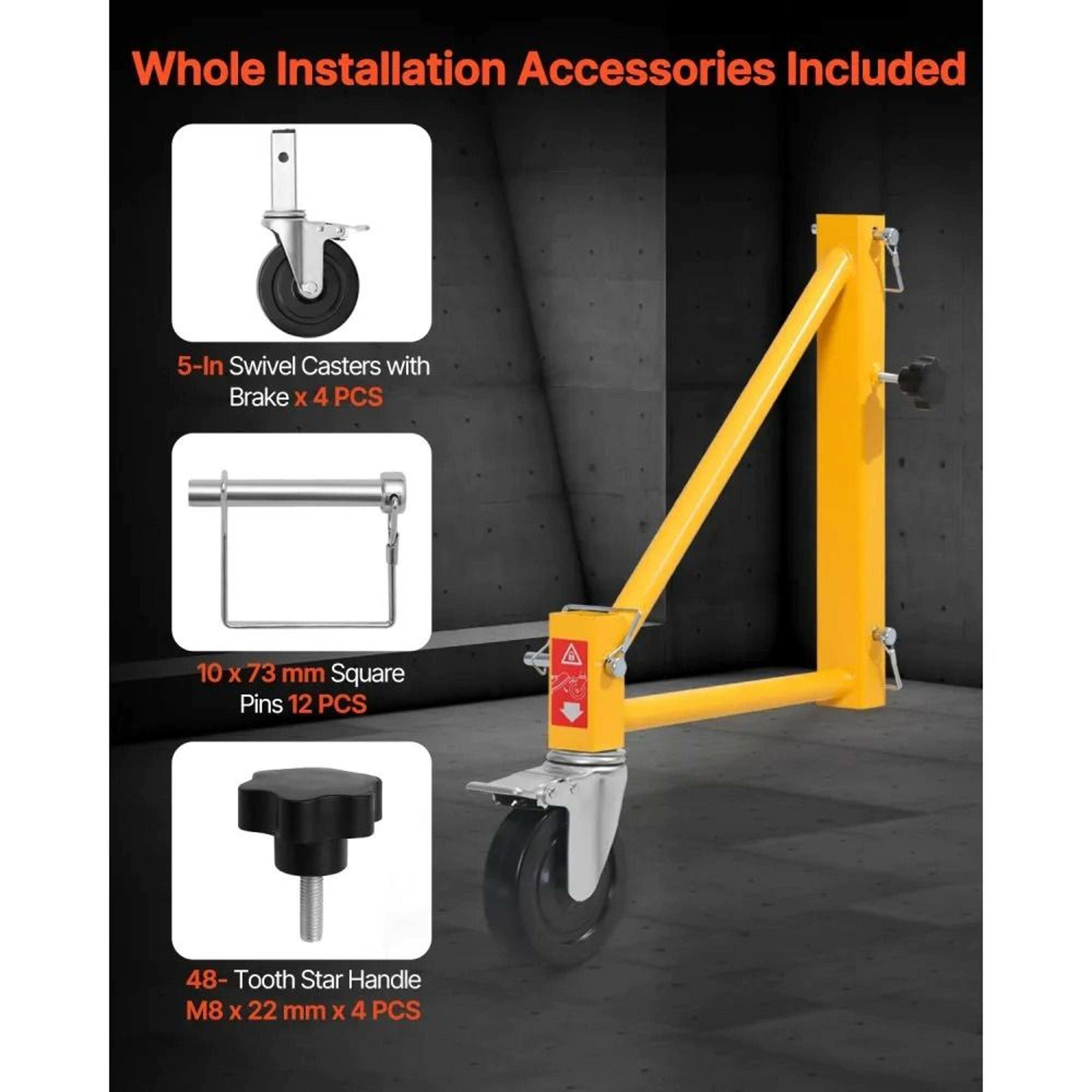 4Pack Baker Scaffold Outriggers With 5Inch Swivel Casters And 1000 Lb Capacity 1