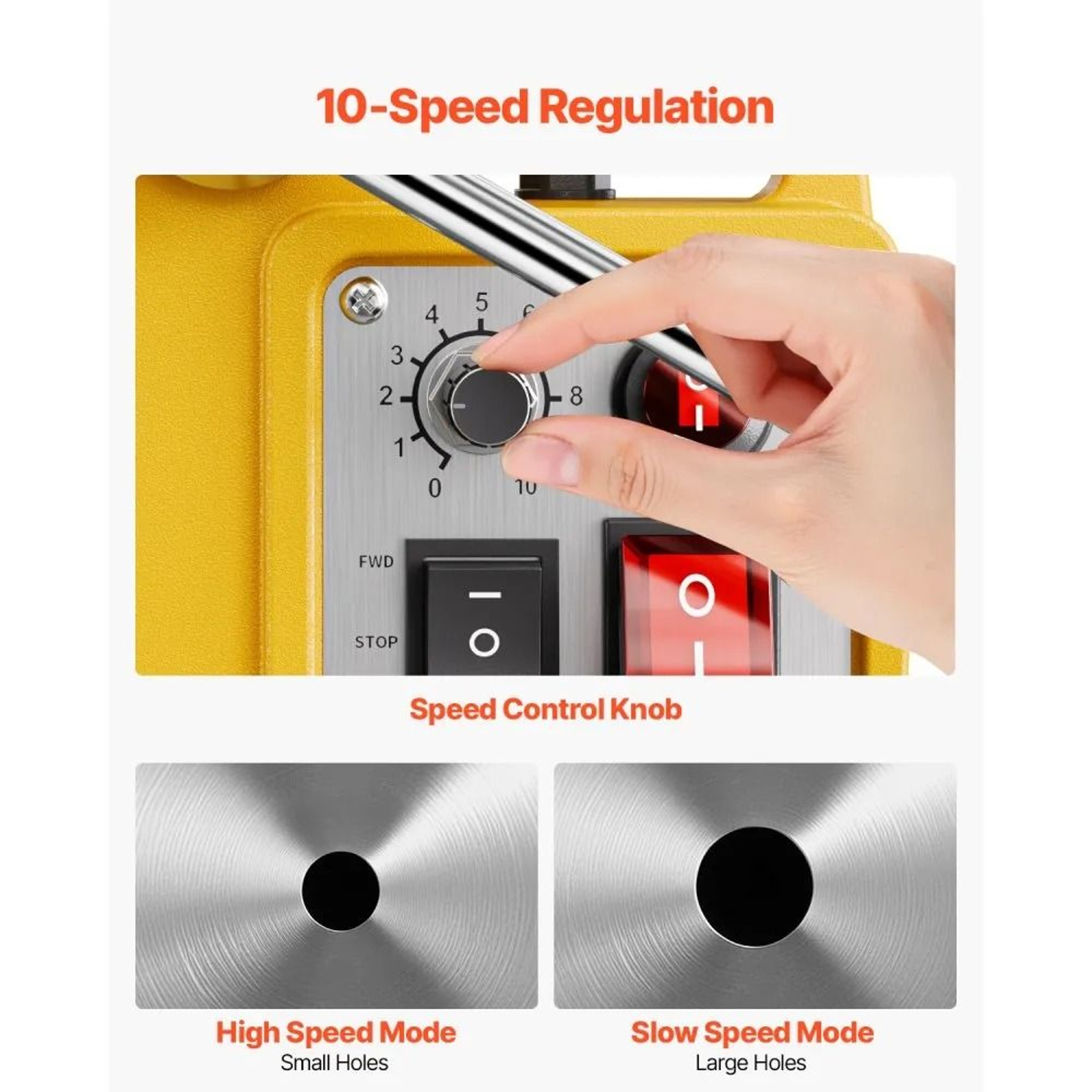 1200W Magnetic Drill Press With Variable Speed And 16Inch Coring Capacity 4