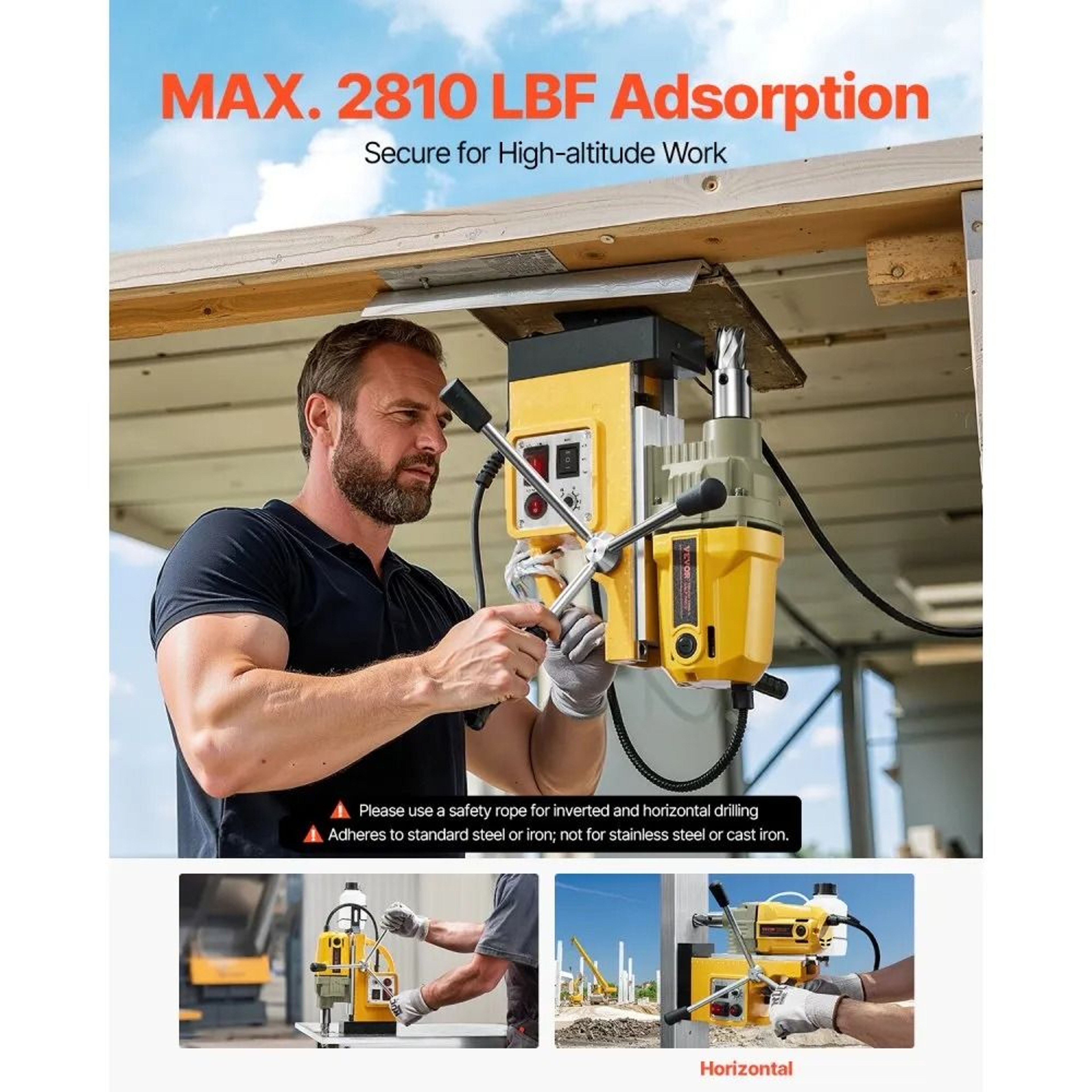 1200W Magnetic Drill Press With Variable Speed And 16Inch Coring Capacity 2