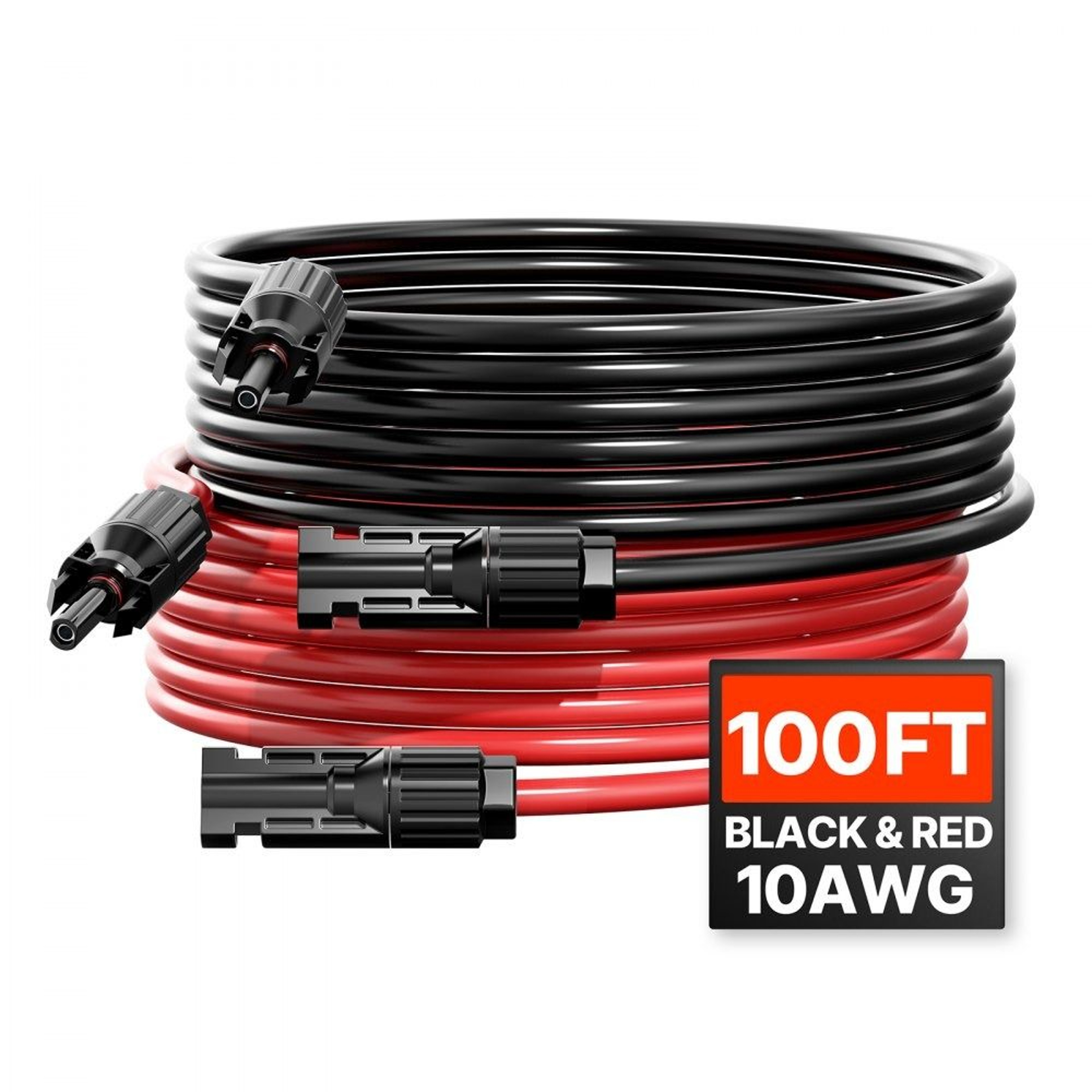 100FT 10AWG Solar Panel Extension Cable Set With Waterproof MC4 Connectors 0