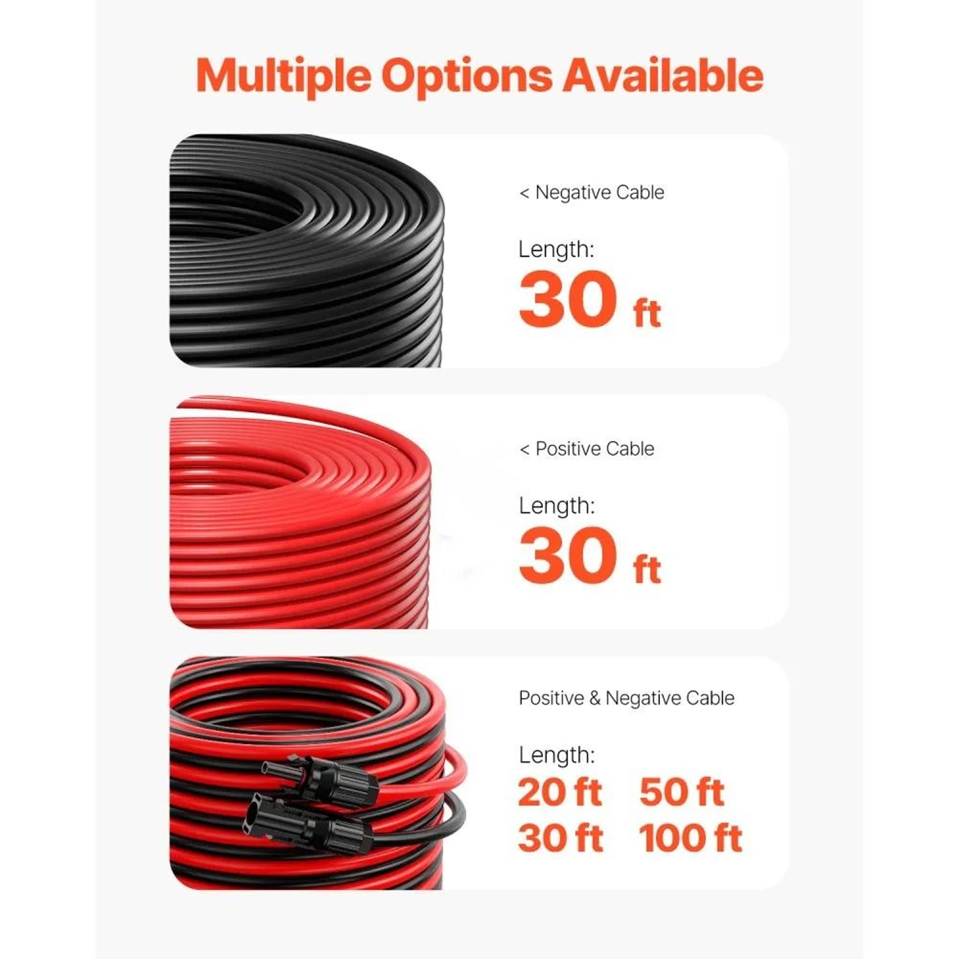 30FT Solar Panel Extension Cable 10AWG With Waterproof MC4 Connectors 2 Pack 4