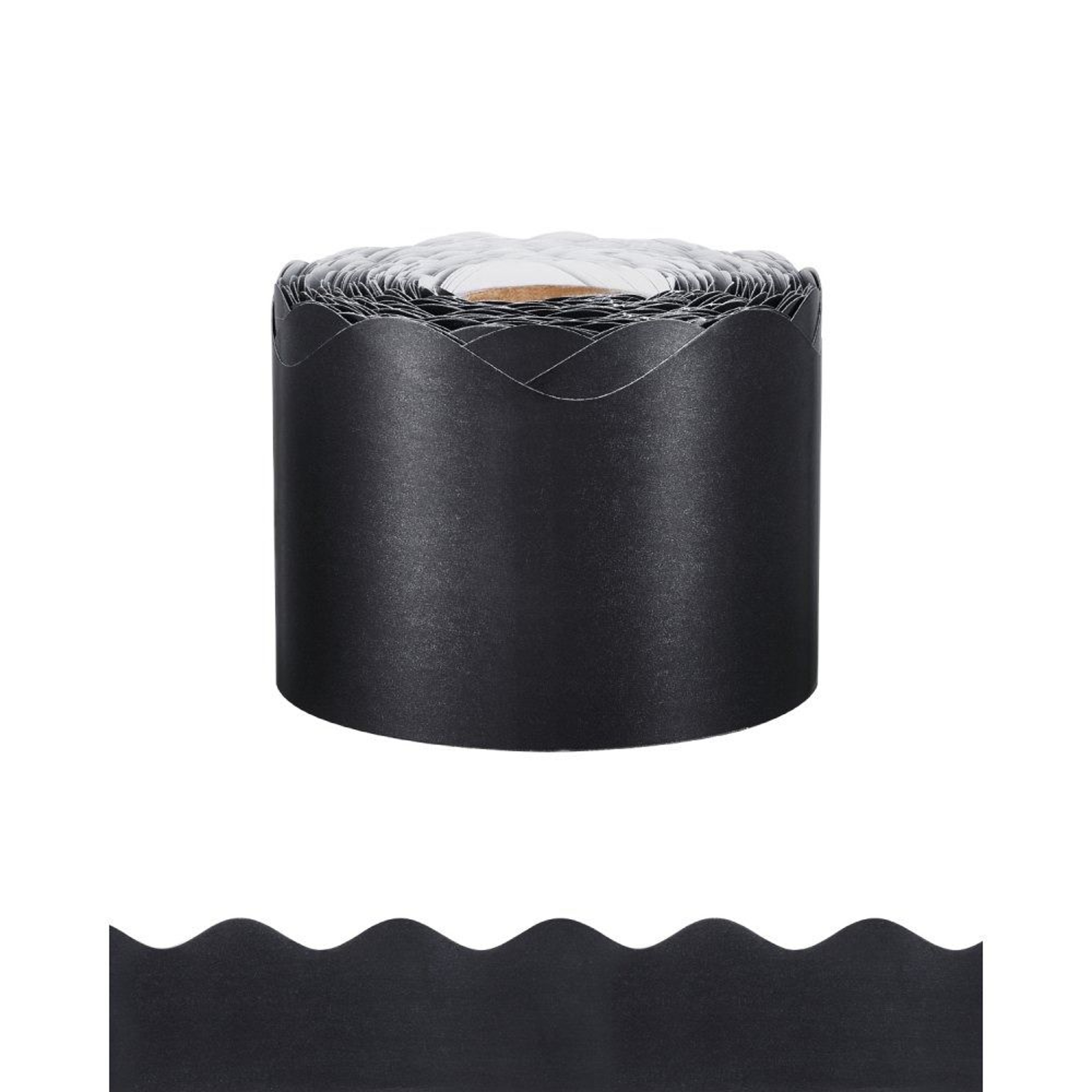 Black Scalloped Bulletin Board Border Trim 656 Ft Wavy Classroom Decoration 0
