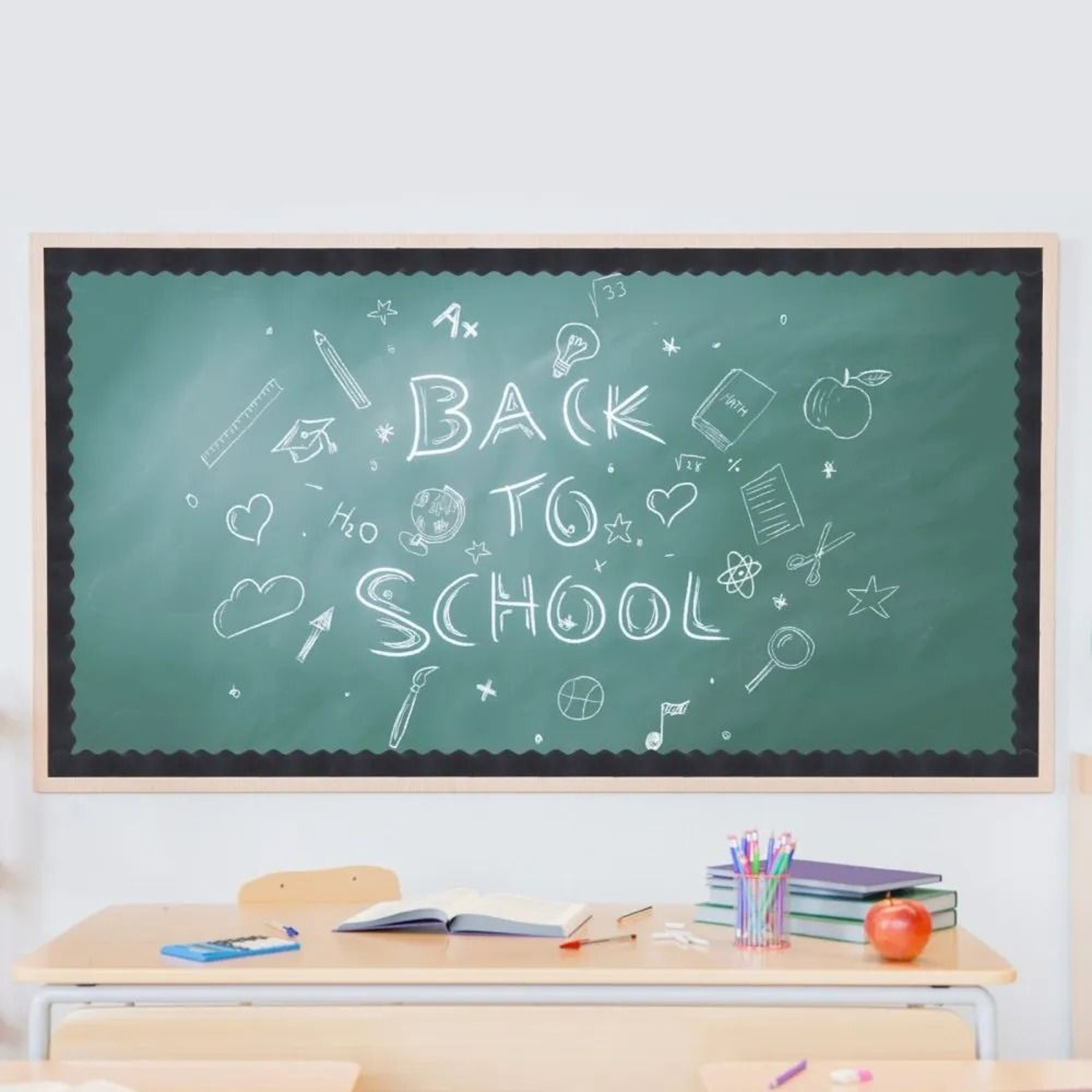 Black Scalloped Bulletin Board Border Trim 656 Ft Wavy Classroom Decoration 6