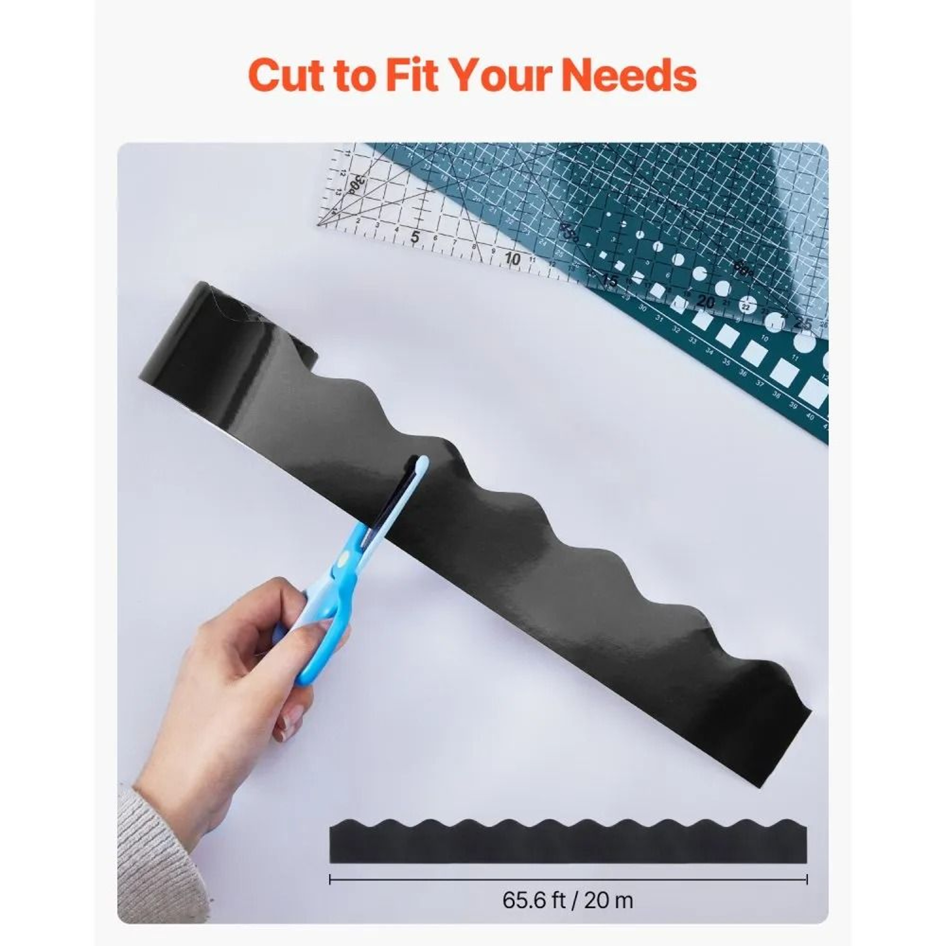 Black Scalloped Bulletin Board Border Trim 656 Ft Wavy Classroom Decoration 4