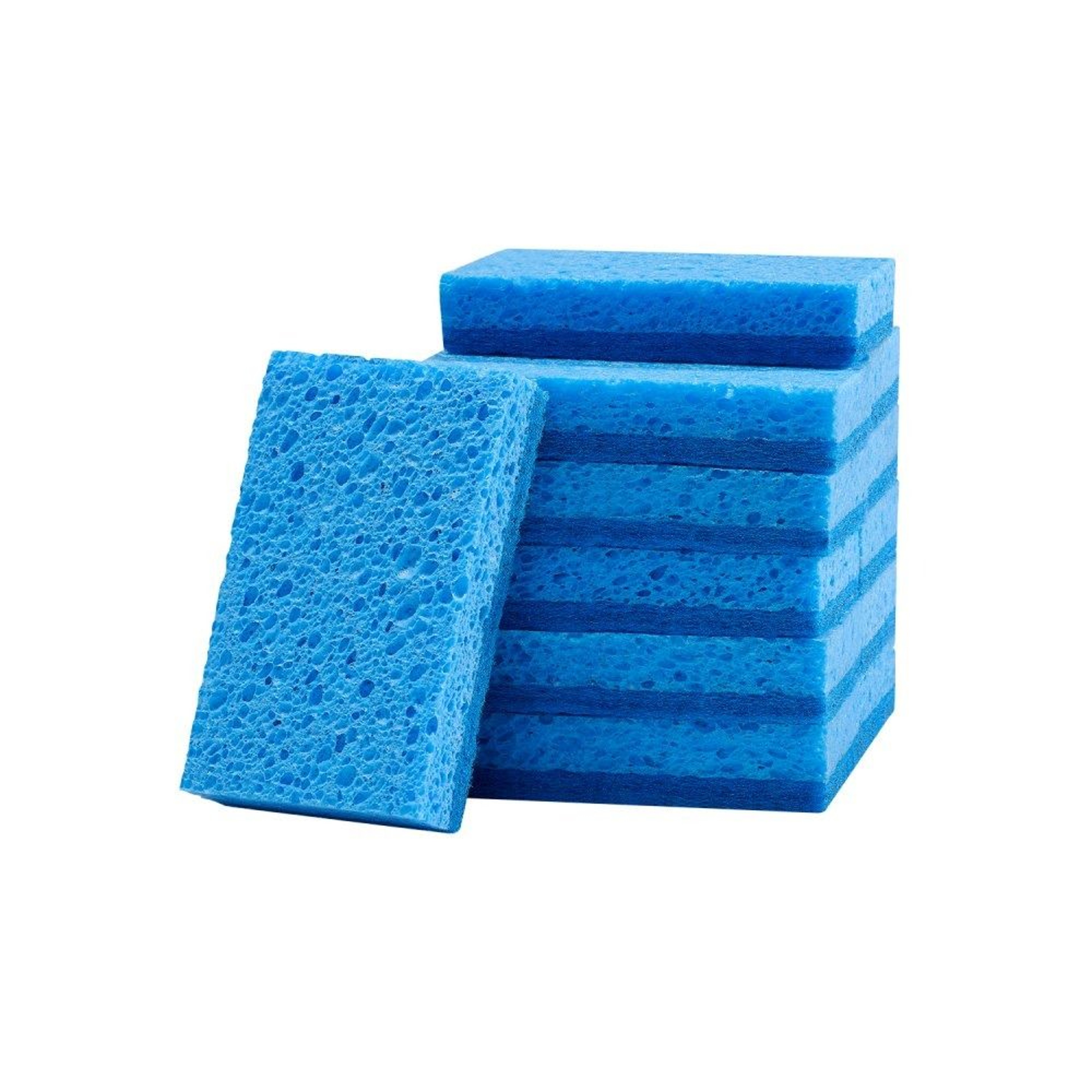 12 Pack Natural Cellulose Kitchen Sponges With DualSided Scrub Pads 0