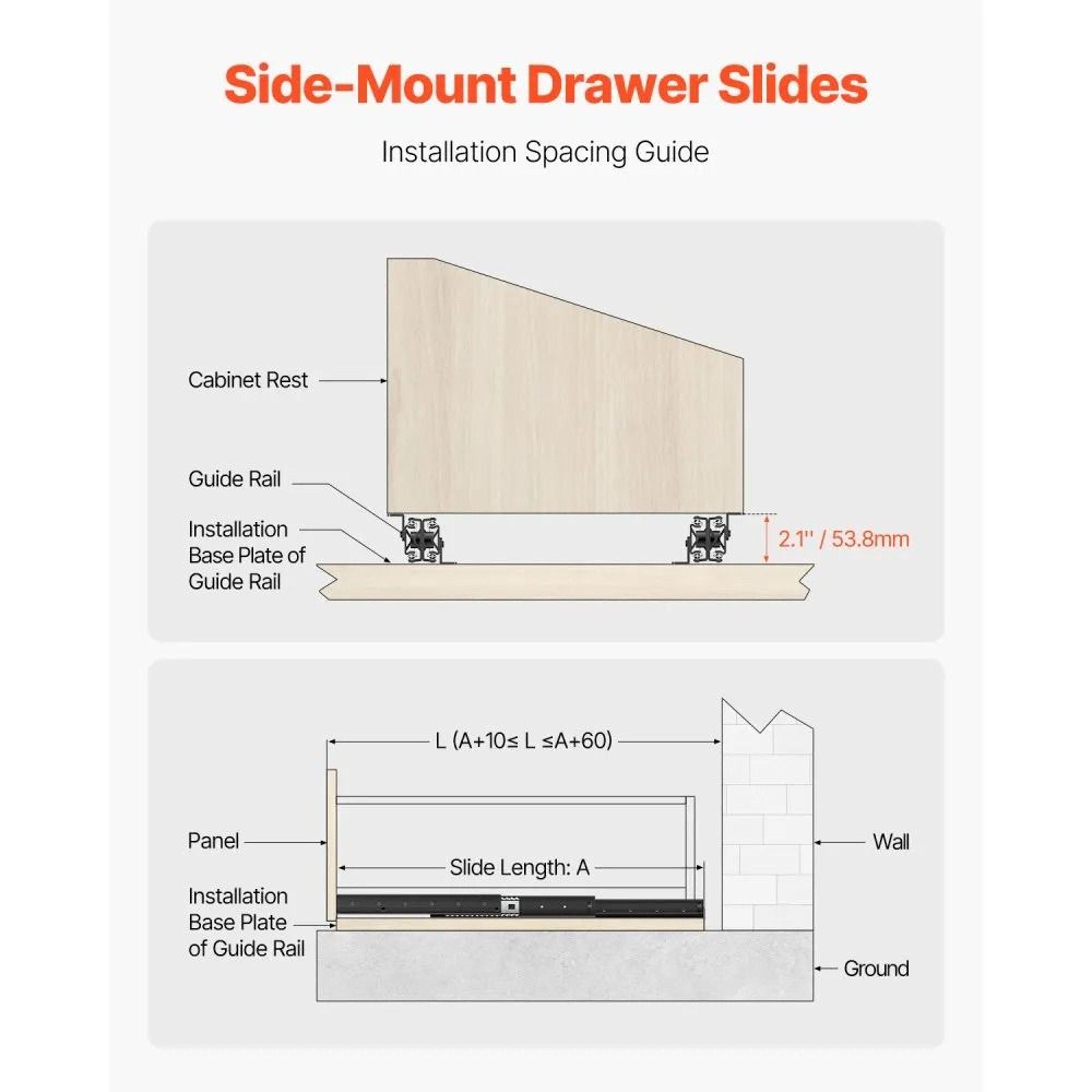 Heavy Duty Undermount Drawer Slides With Full Extension And 260 Lb Capacity 4