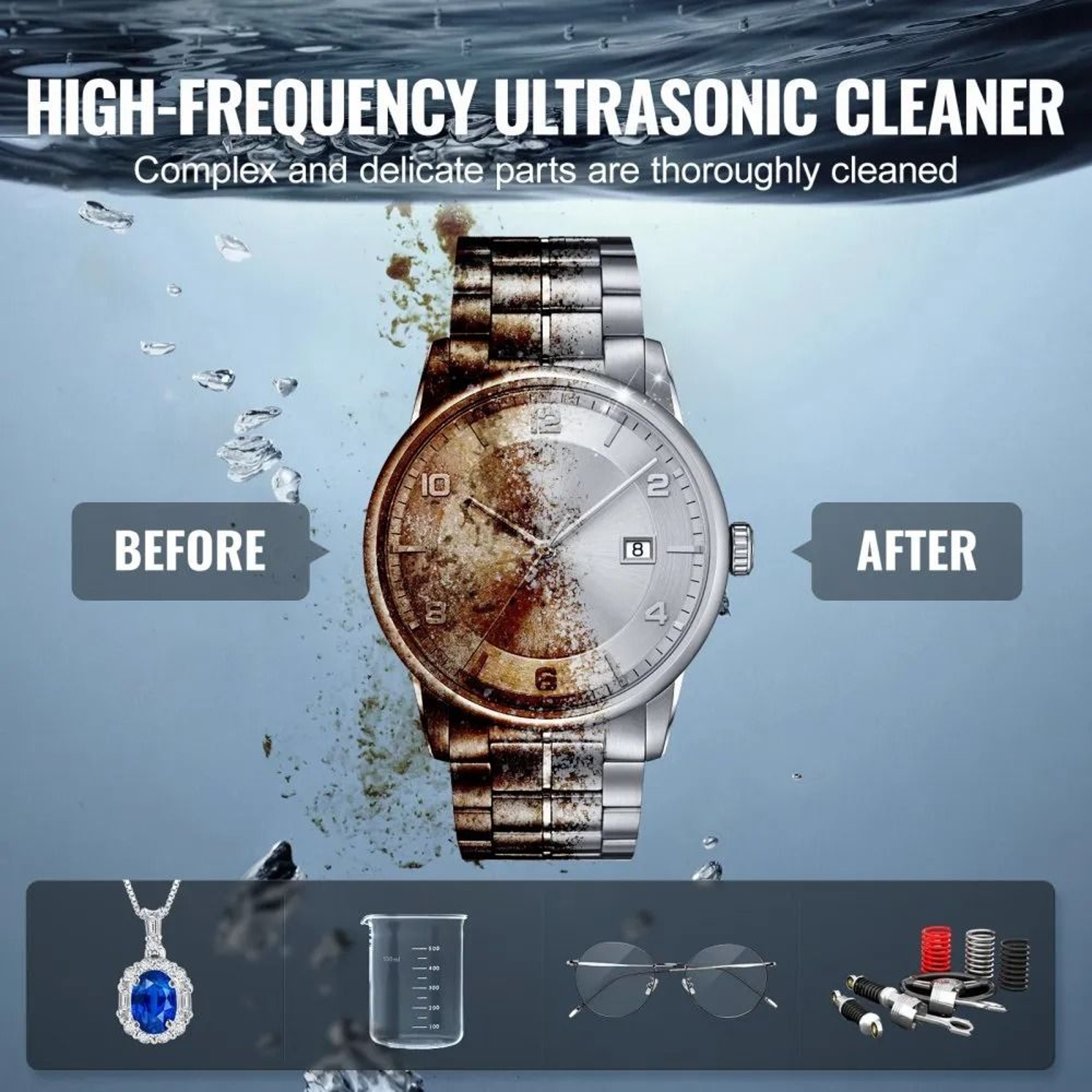 15L Ultrasonic Cleaner With 40kHz Frequency And Digital Heater Timer 3