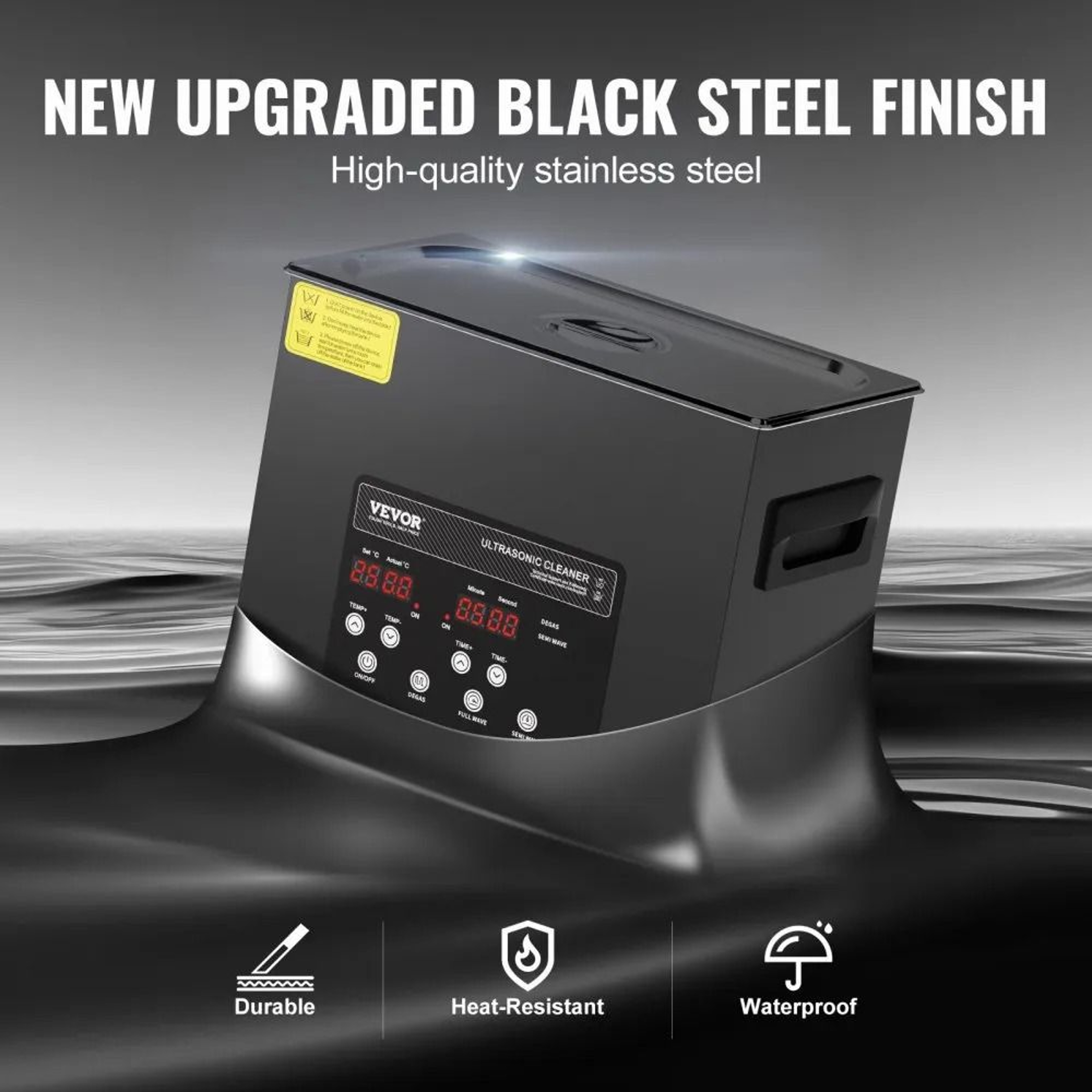 6L Ultrasonic Cleaner With 40kHz Digital Timer And Adjustable Heater 3