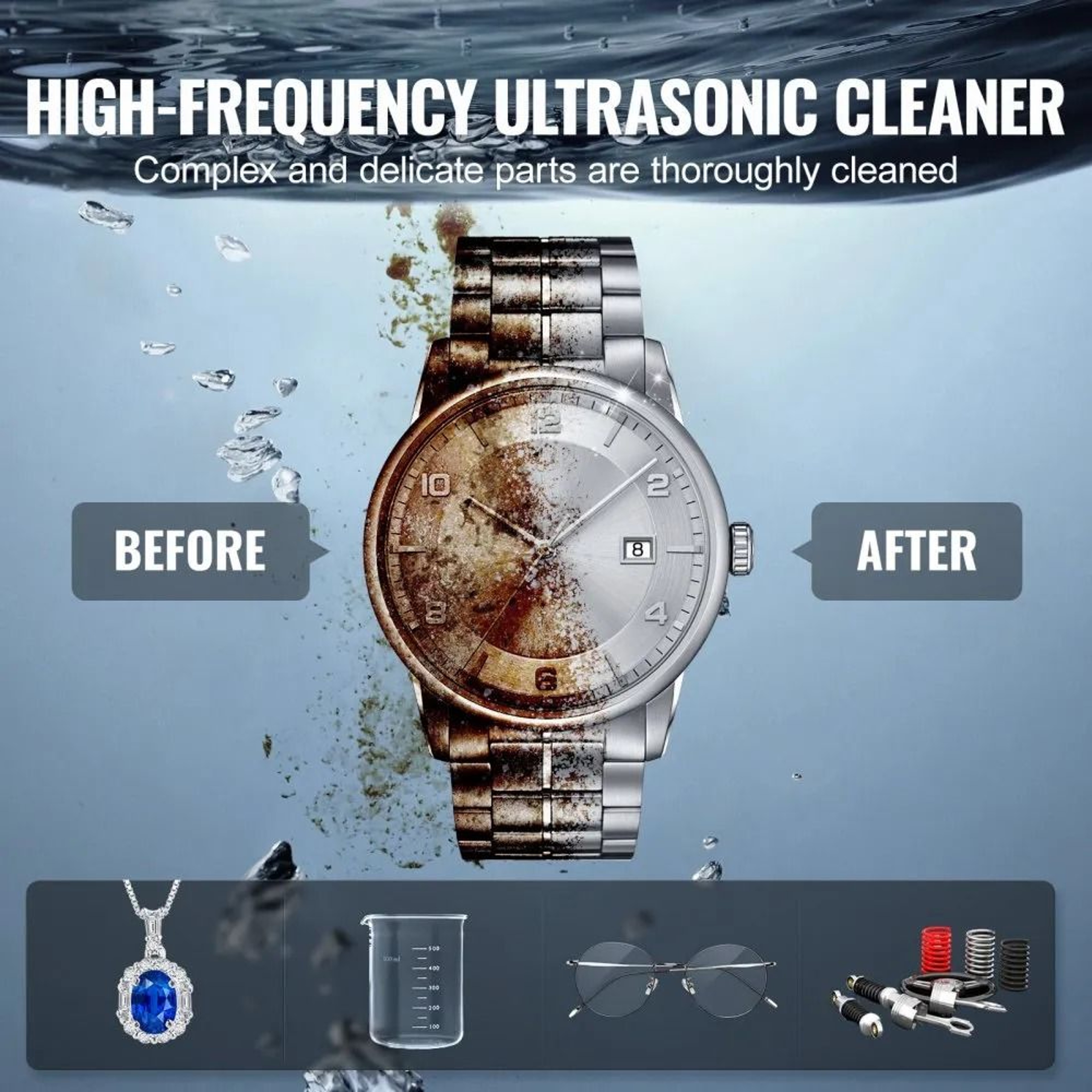 6L Ultrasonic Cleaner With 40kHz Digital Timer And Adjustable Heater 2