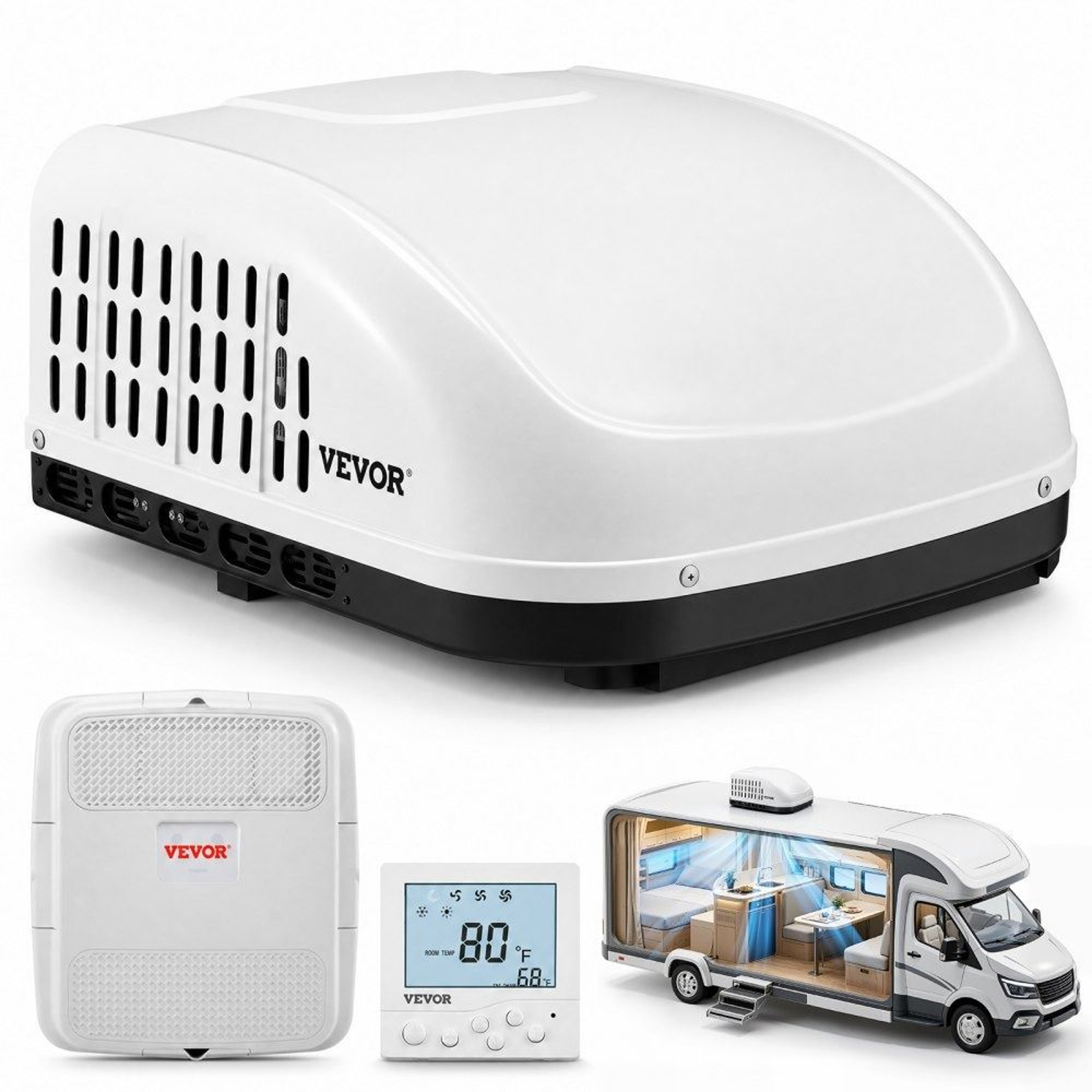 13500 BTU NonDucted Rooftop RV Air Conditioner With 3Speed Fan And Control Panel 0