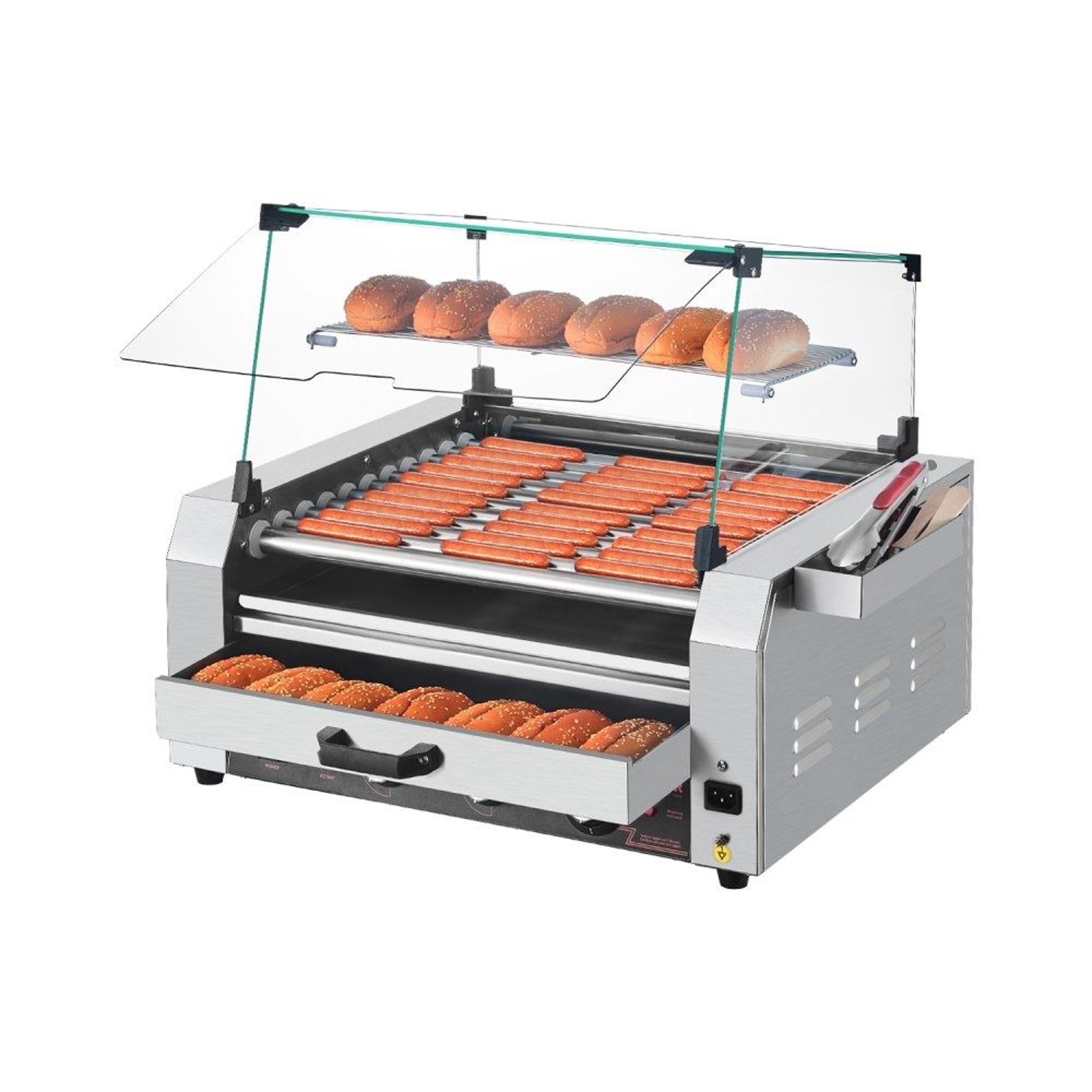 Commercial Hot Dog Roller Grill With 11 Rollers And 30 Hot Dog Capacity 0