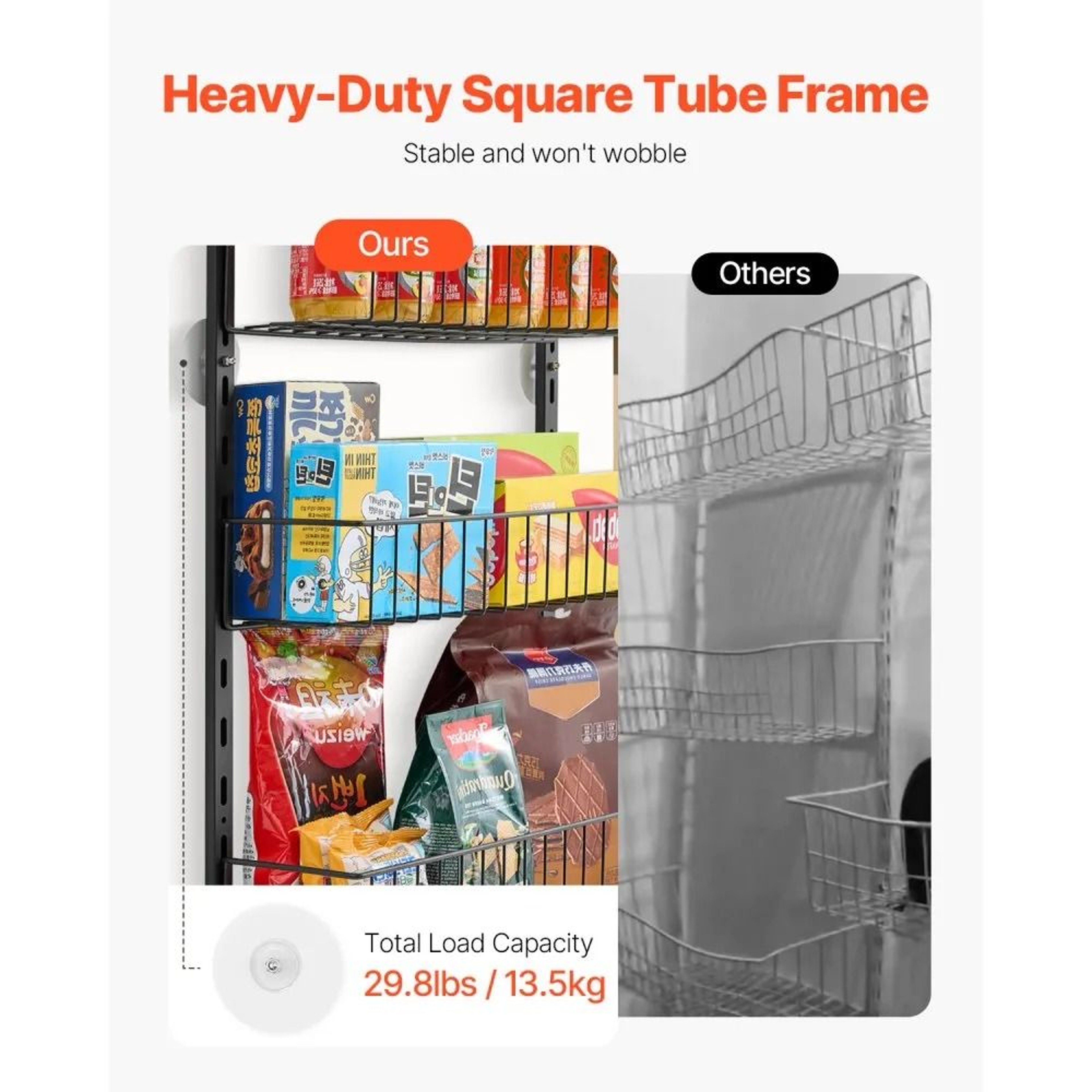 9Tier Over The Door Pantry Organizer With Adjustable Steel Storage Baskets 2