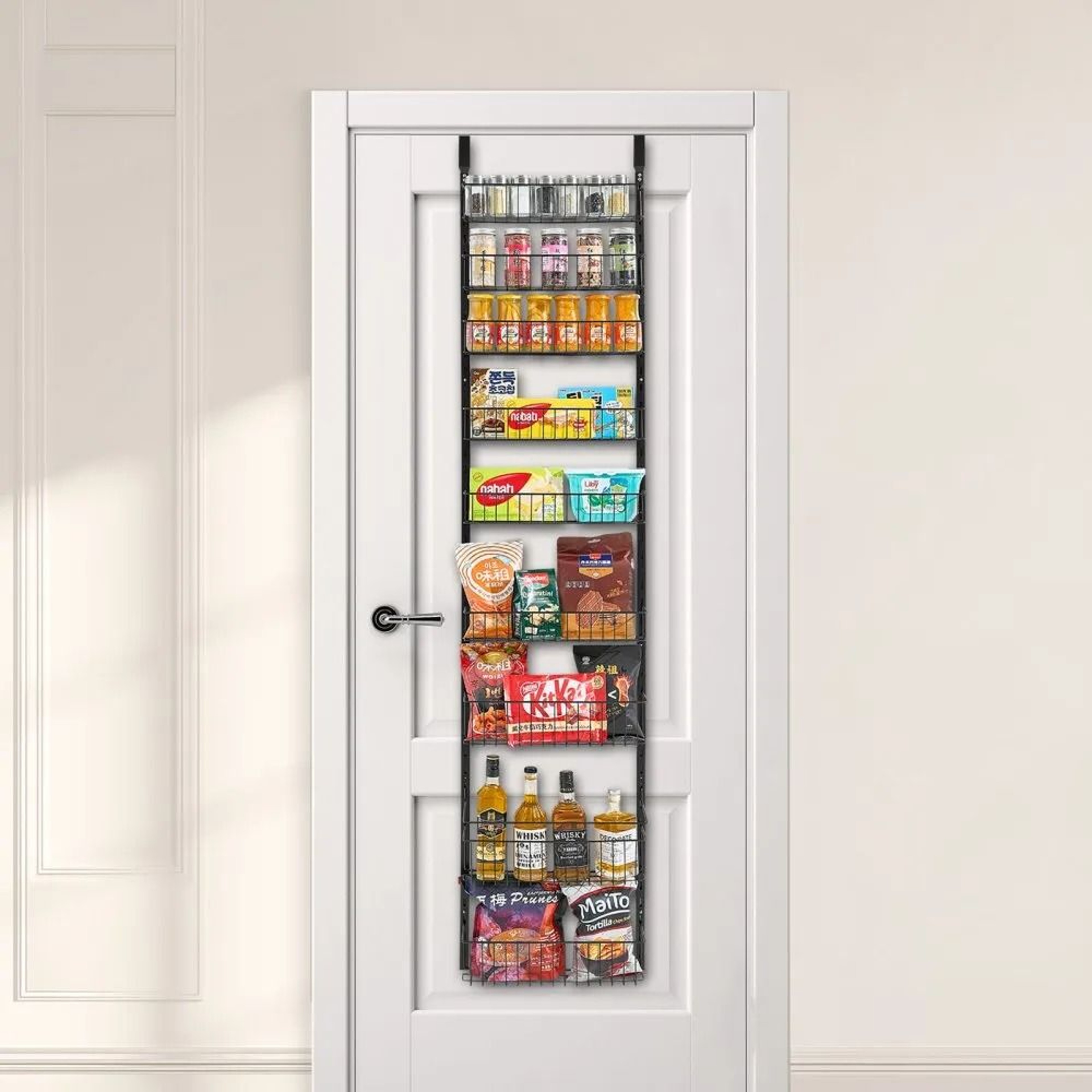 9Tier Over The Door Pantry Organizer With Adjustable Steel Storage Baskets 5