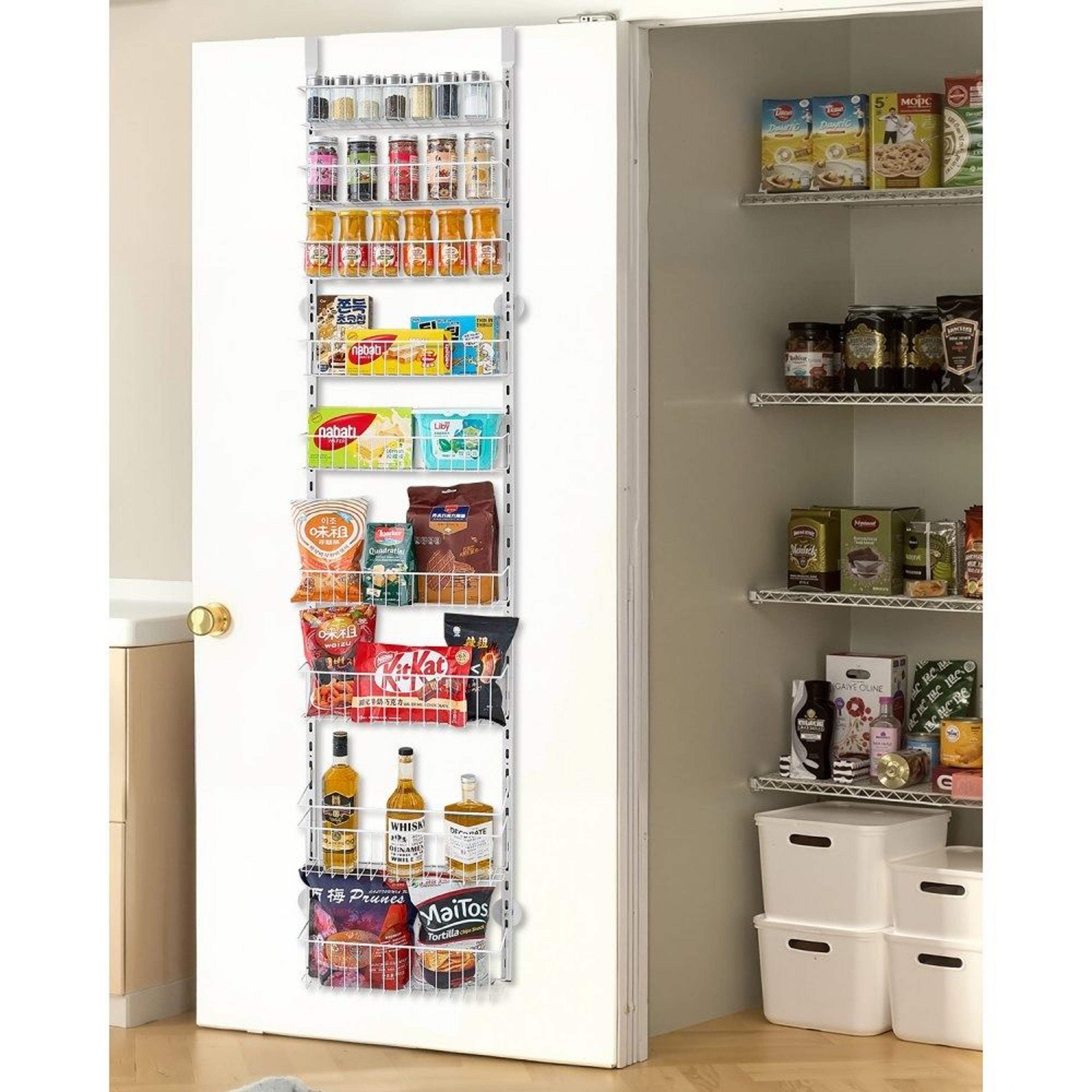9Tier Over The Door Pantry Organizer With Adjustable Steel Baskets 5