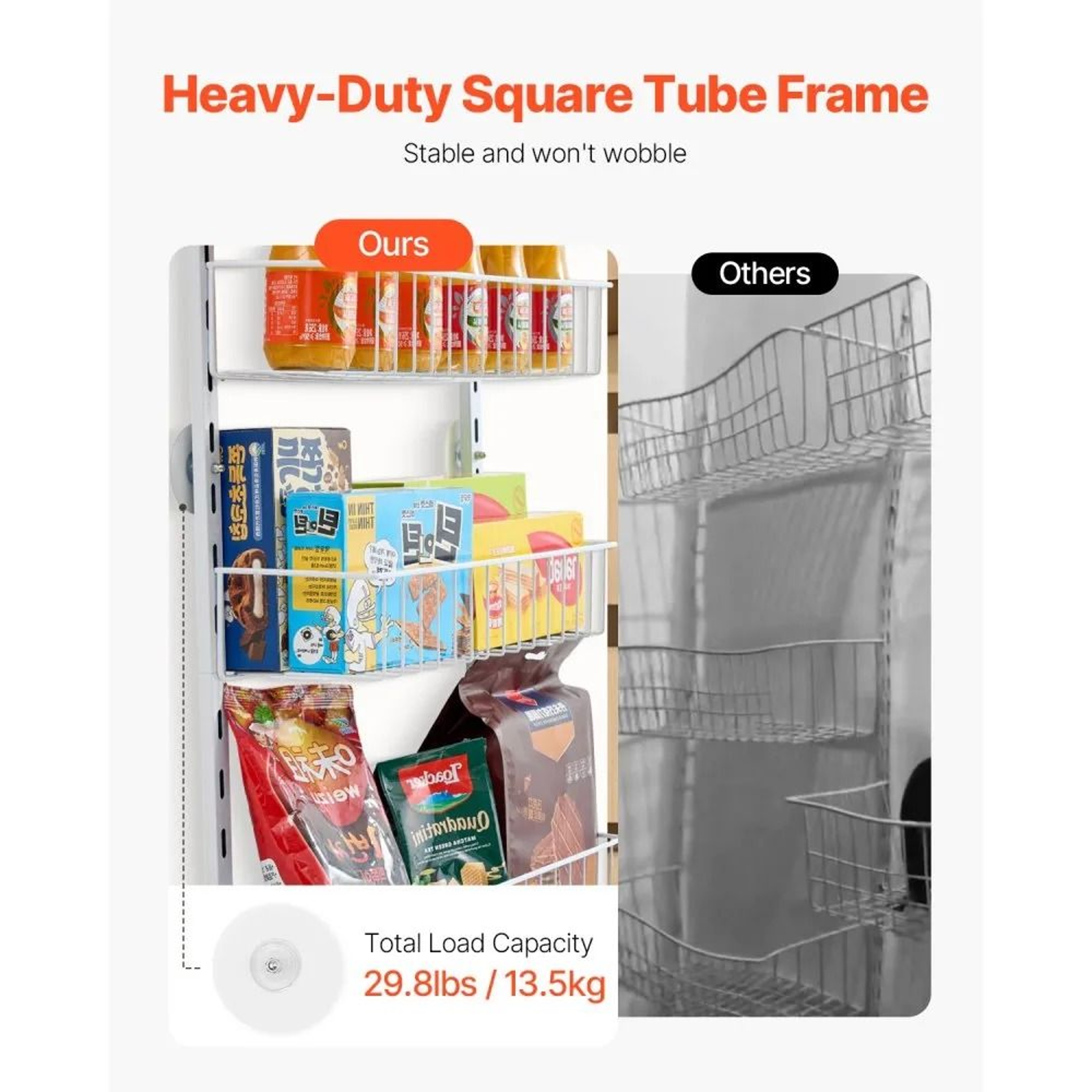 9Tier Over The Door Pantry Organizer With Adjustable Steel Baskets 1