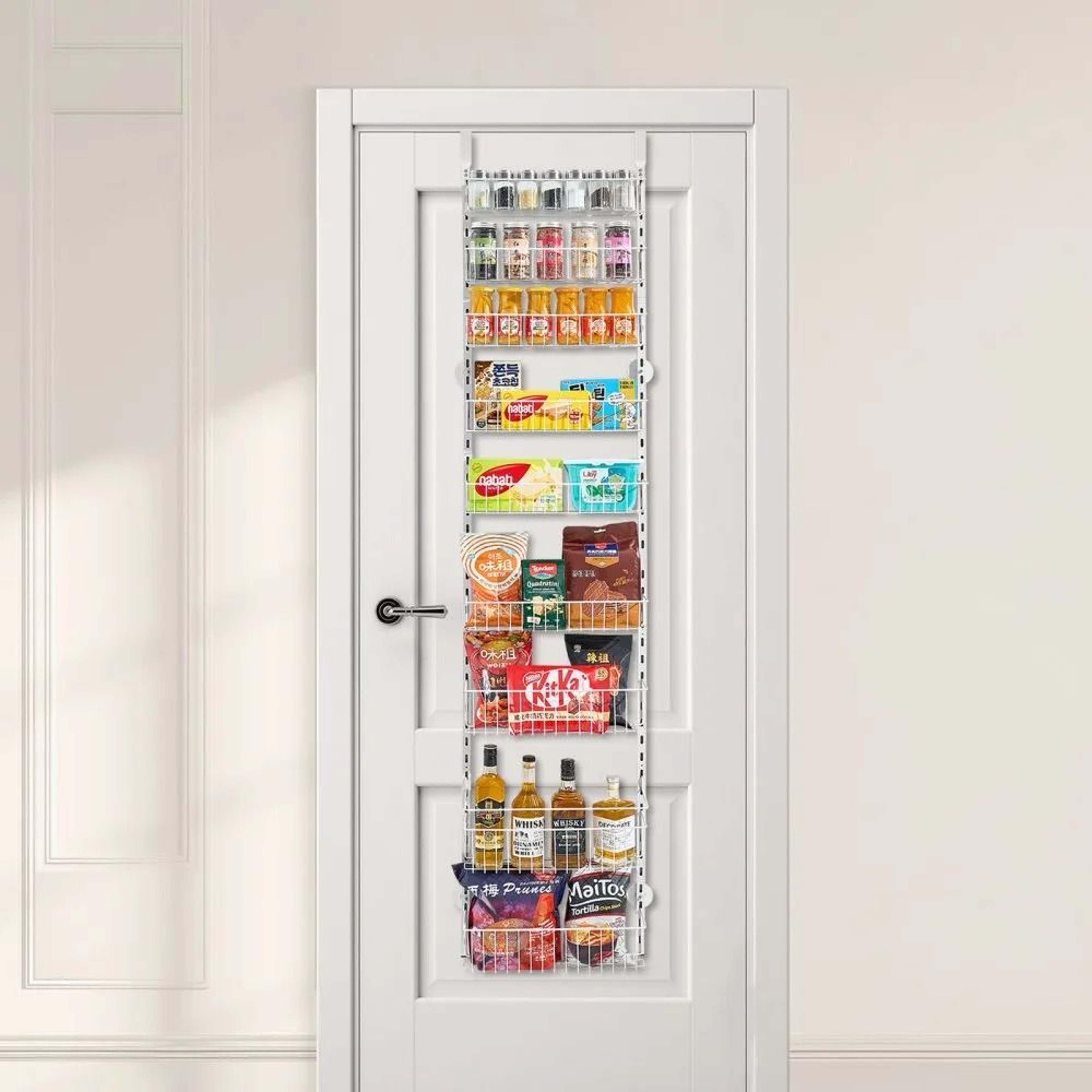 9Tier Over The Door Pantry Organizer With Adjustable Steel Baskets 0