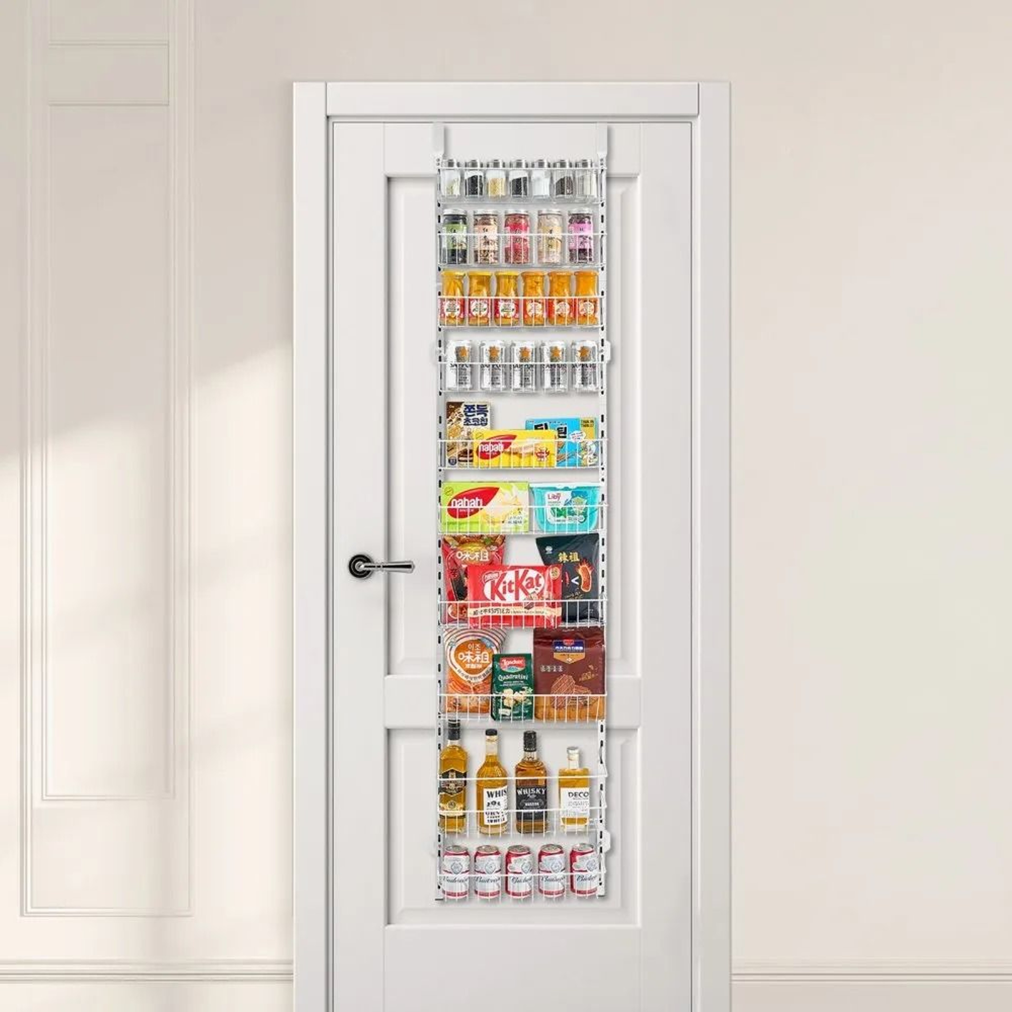 10Tier Over The Door Pantry Organizer With Adjustable Steel Storage Baskets 0