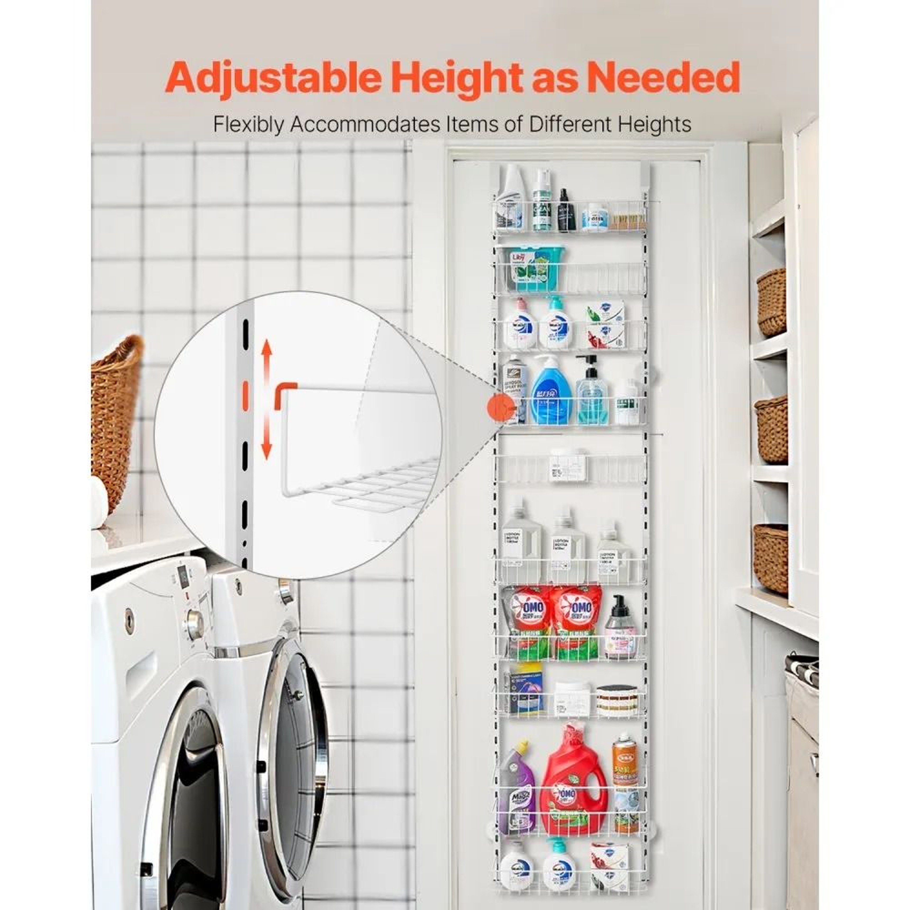 10Tier Over The Door Pantry Organizer With Adjustable Steel Storage Baskets 3