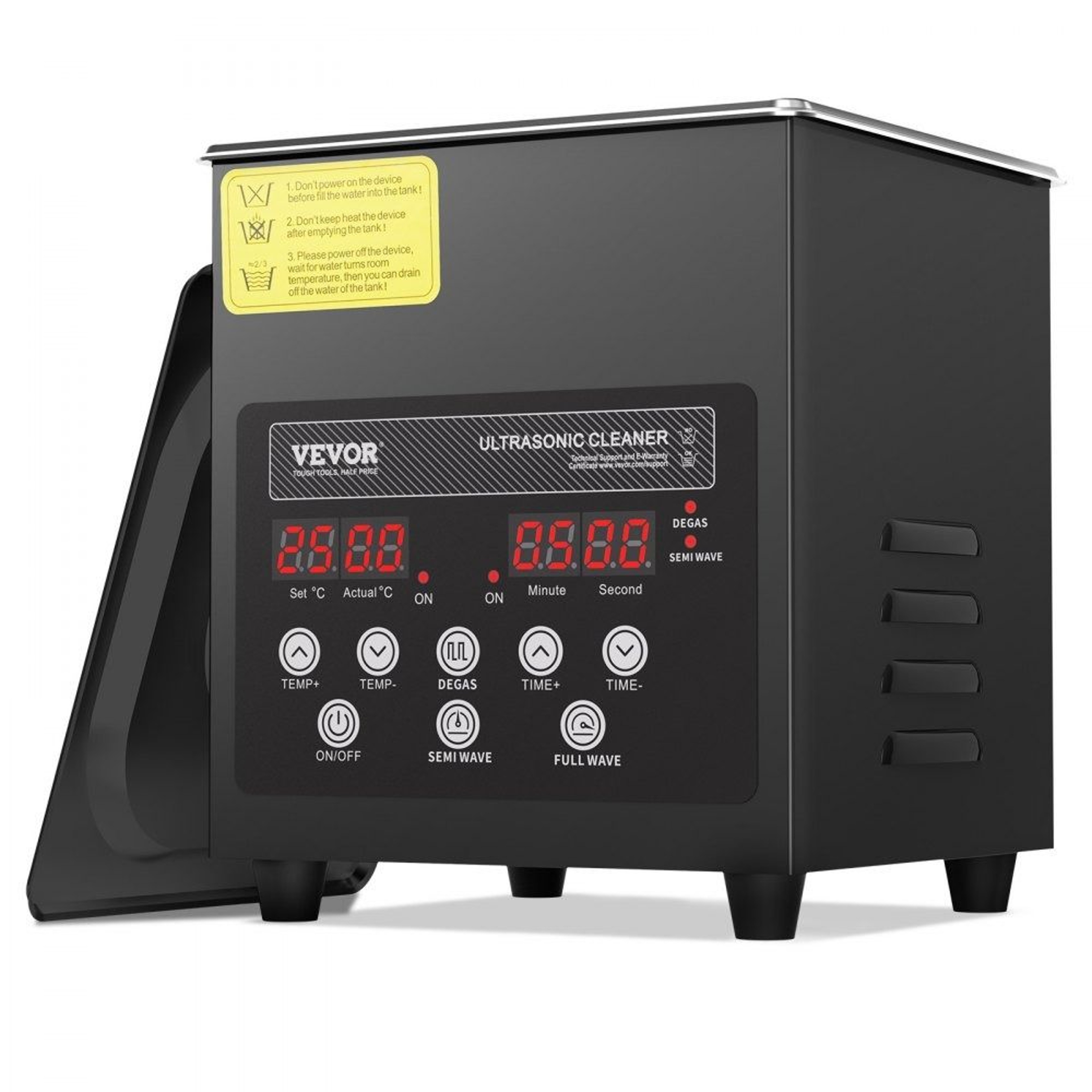 2L Ultrasonic Cleaner With 40kHz Cleaning Power And Digital Heater Timer 0
