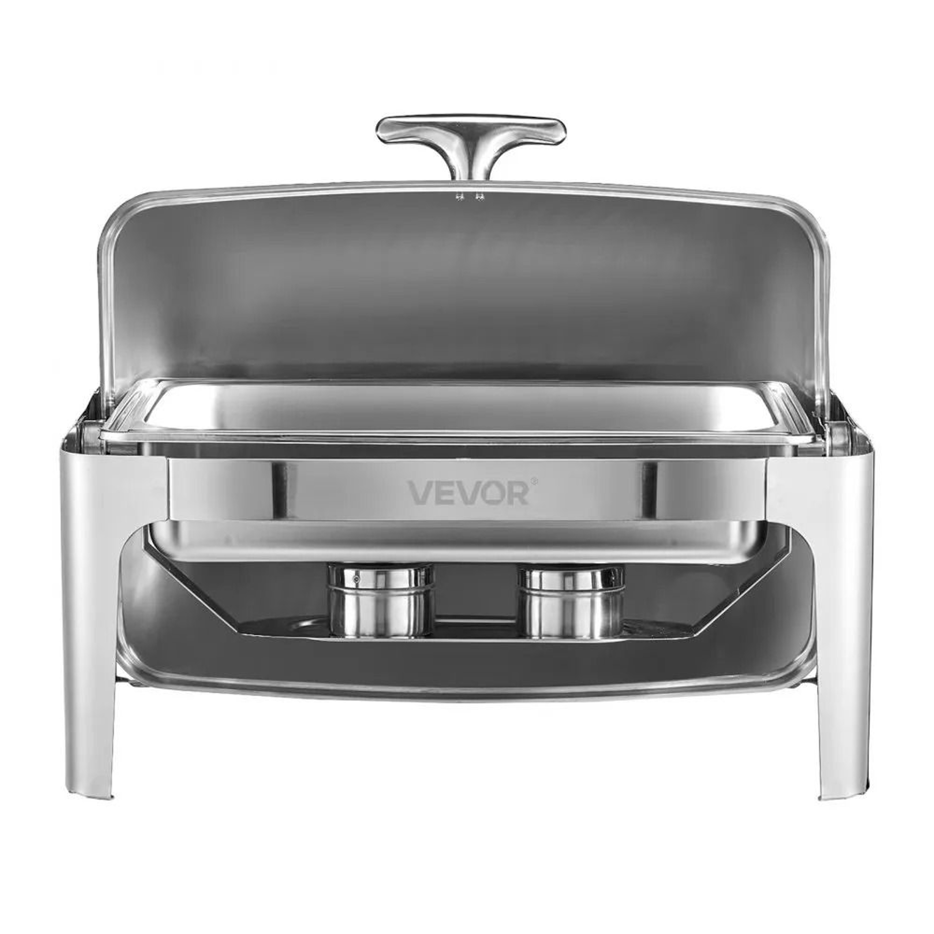 9 Qt Stainless Steel Roll Top Chafing Dish Buffet Warmer With Folding Stand 0