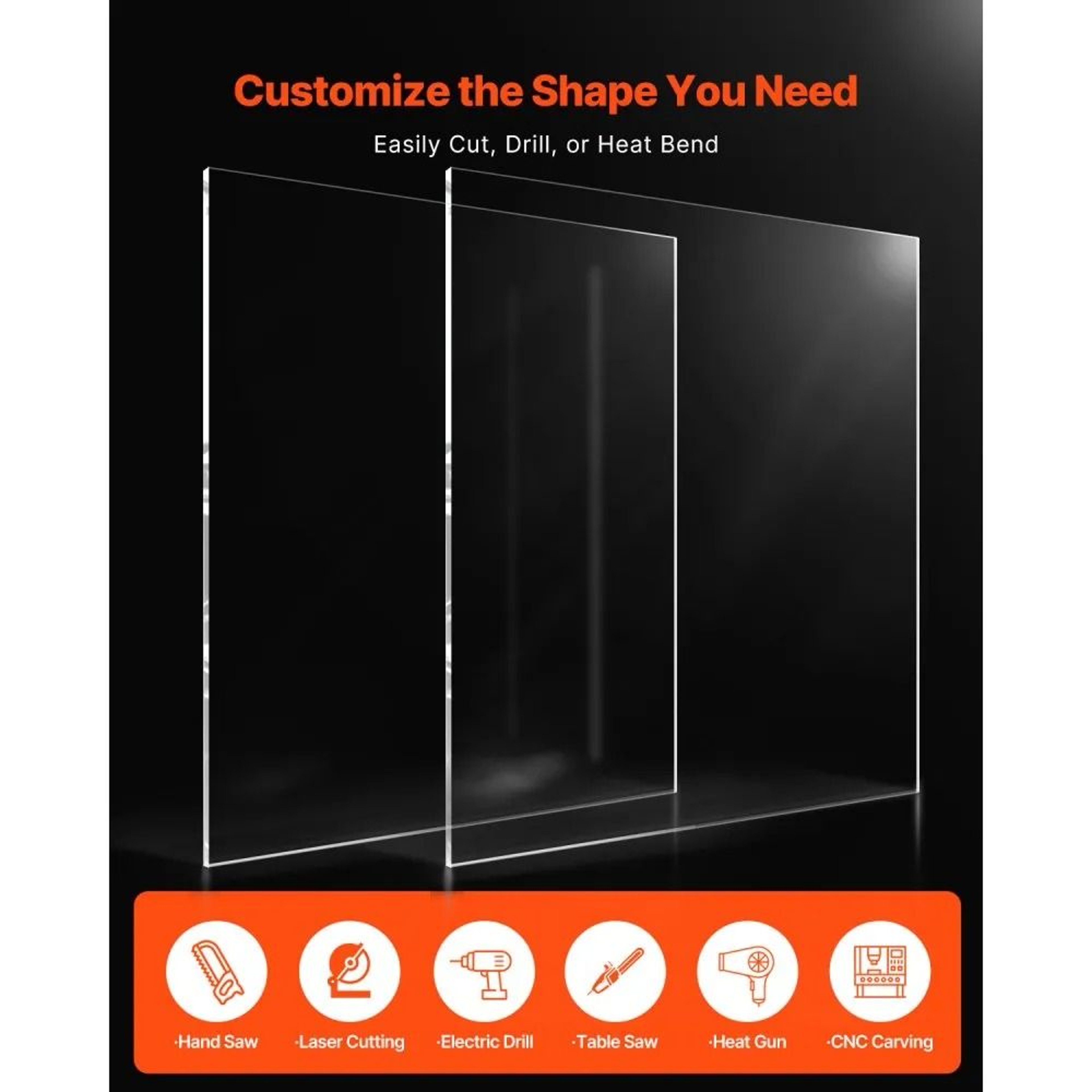 Clear Acrylic Plexiglass Sheets 24 X 36 Inch 14 Inch Thick 2Pack For DIY Crafts And Displays 2