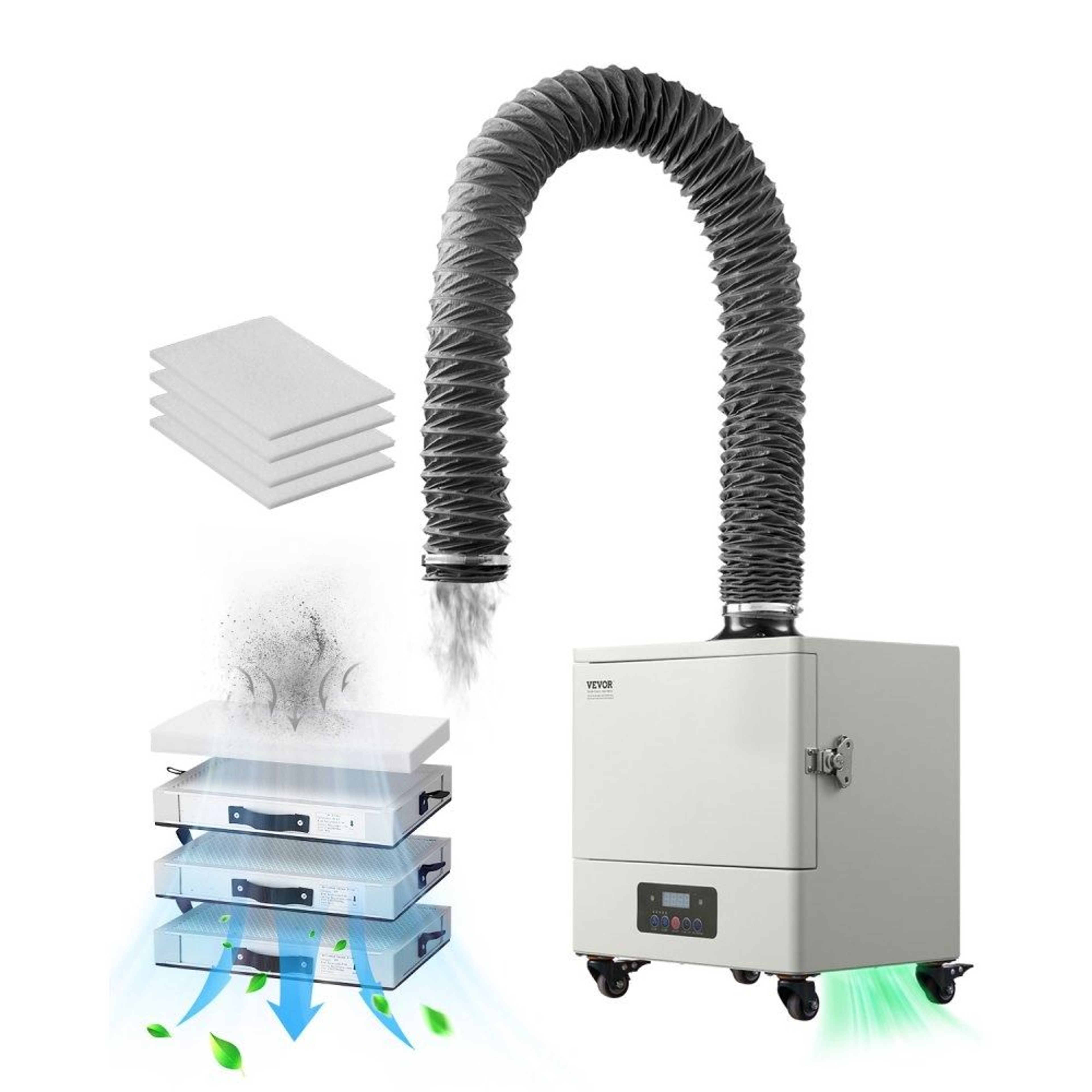 Solder Fume Extractor With 280W Brushless Motor 4Stage Filtration And 10 Speeds 0