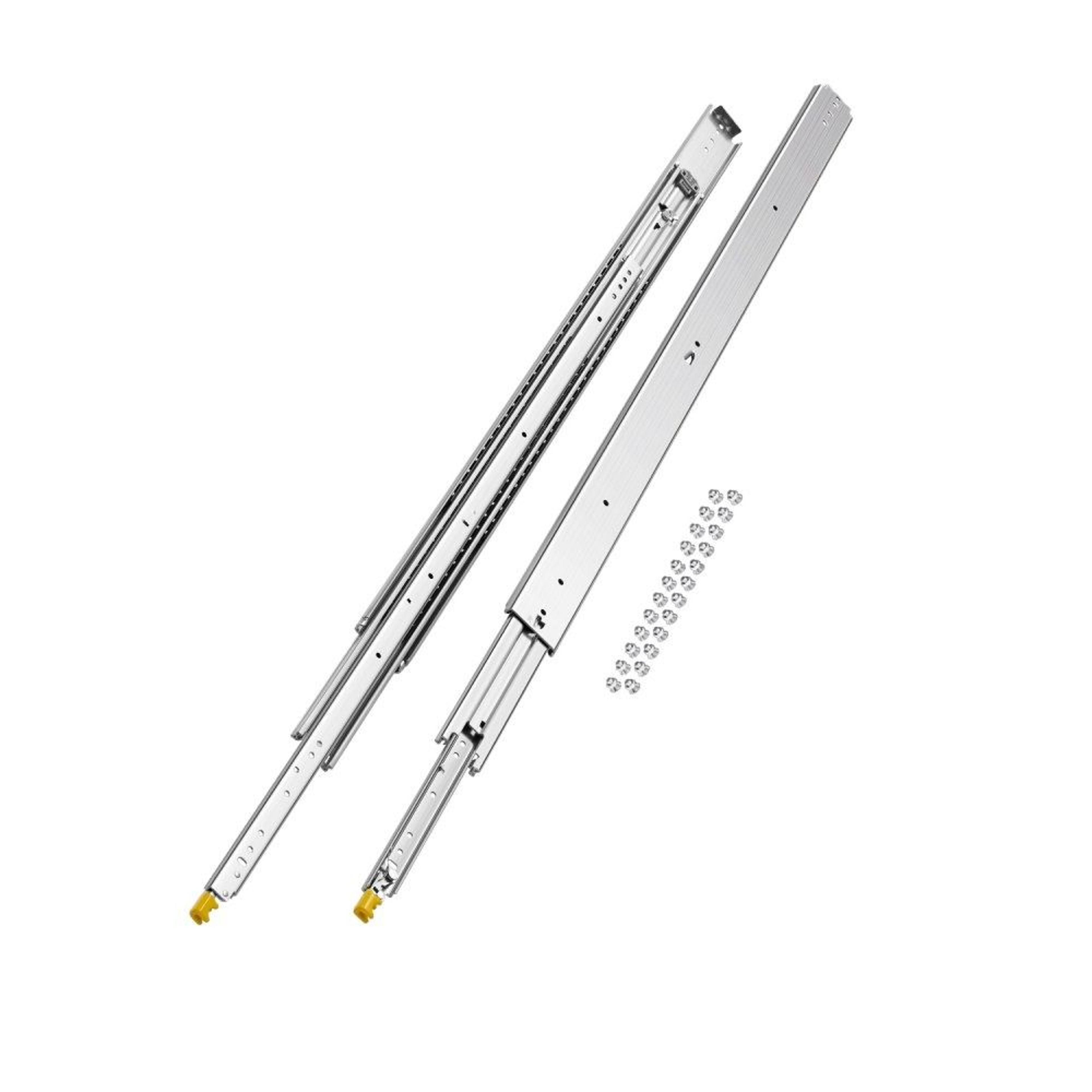 Heavy Duty Locking Drawer Slides 500 Lb Capacity Full Extension Side Mount Rail 0